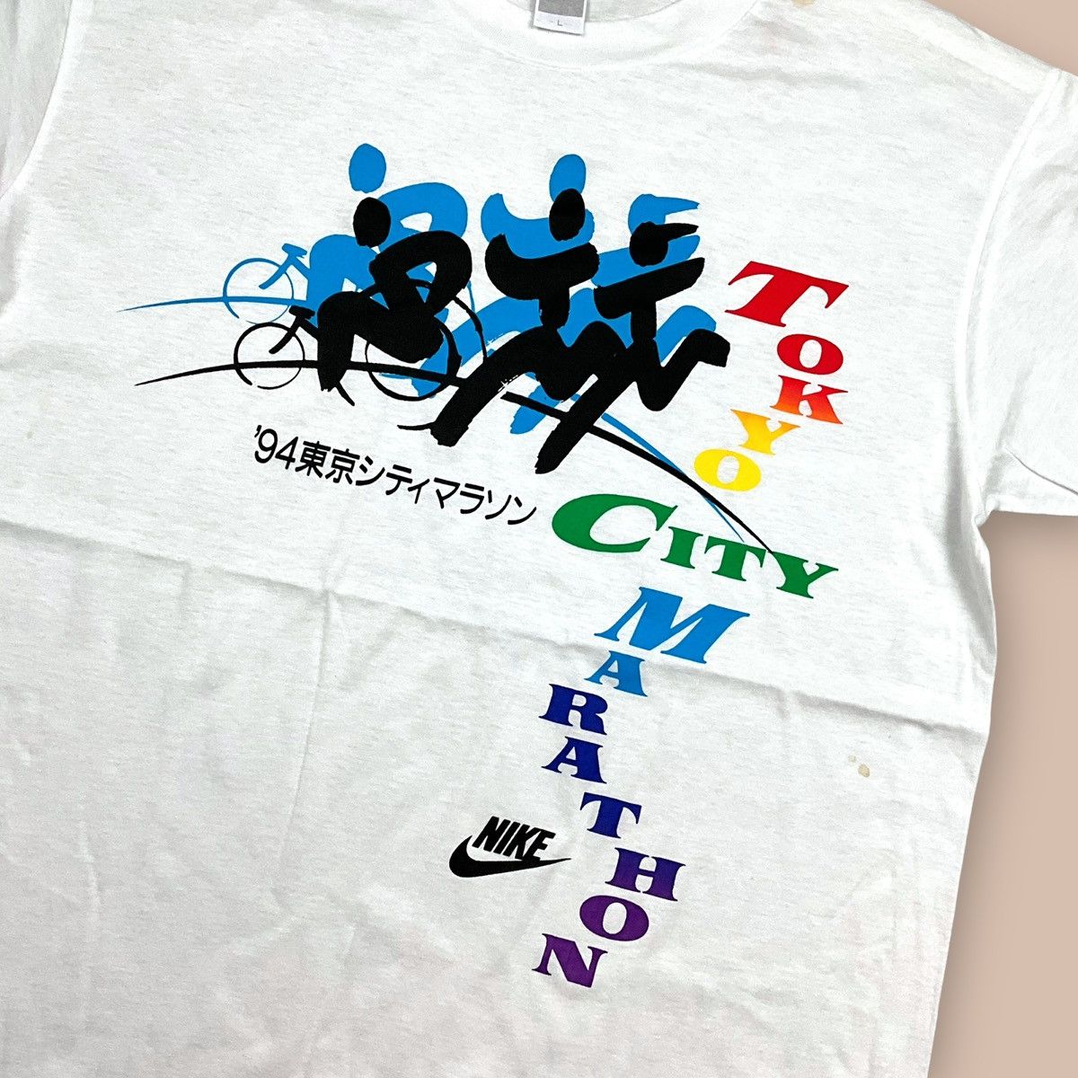 Nike Vintage Nike 1994 Tokyo City Marathon Tee Size US M / EU 48-50 / 2 - 3 Thumbnail