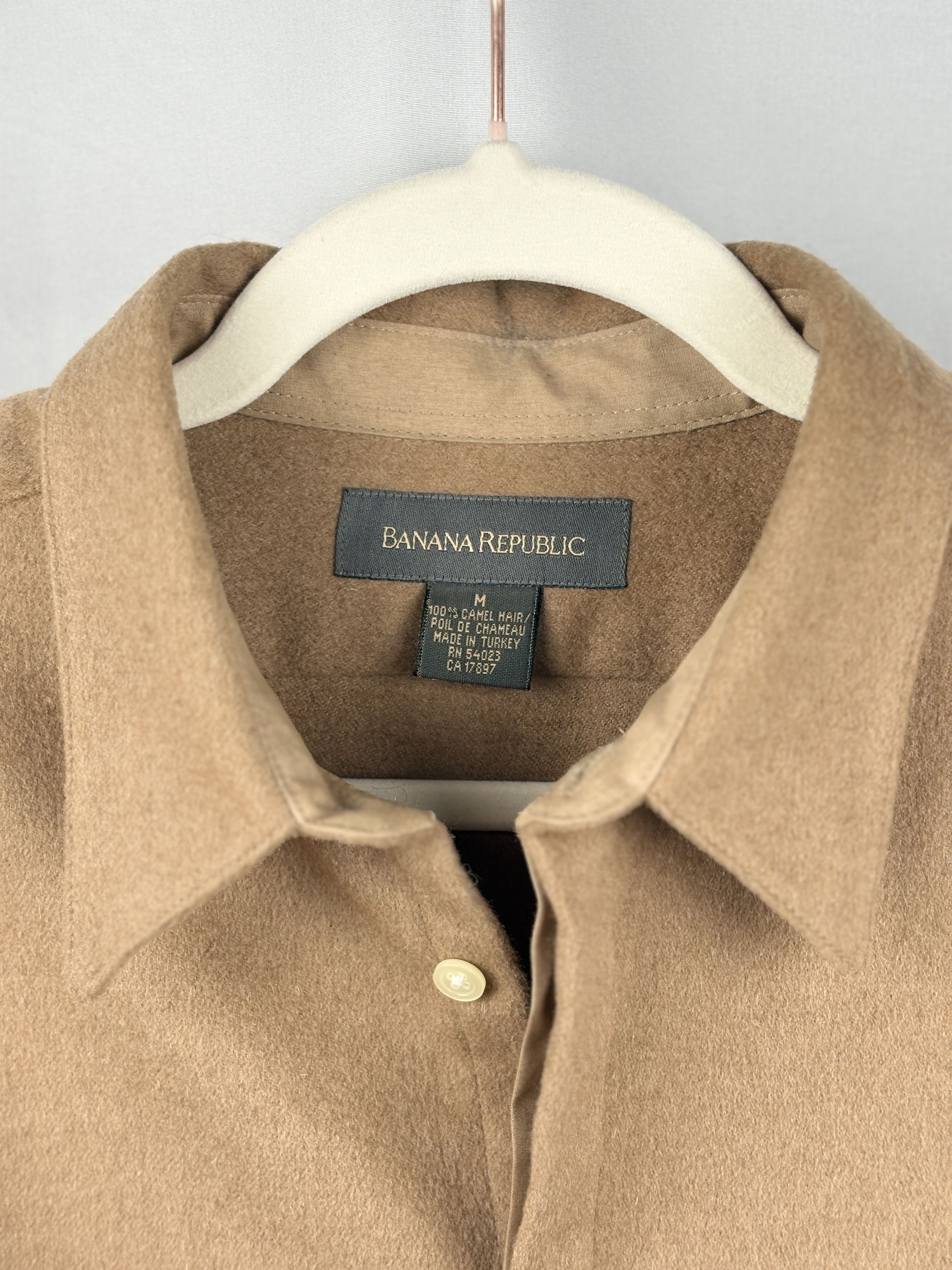 Banana Republic Banana Republic Camel Hair Shirt Jacket Tan Medium Size US M / EU 48-50 / 2 - 4 Thumbnail