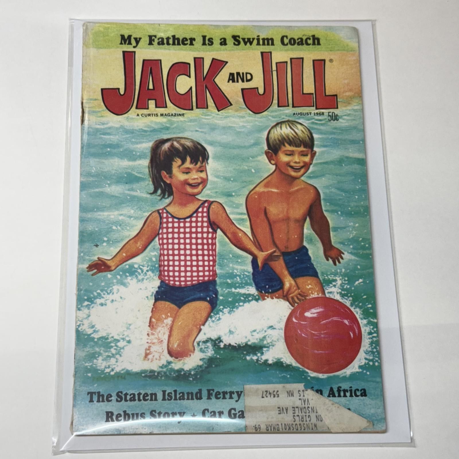 Designer VTG Jack and Jill Magazine AUG 1968 Staten Island NY Beach Size ONE SIZE - 1 Thumbnail