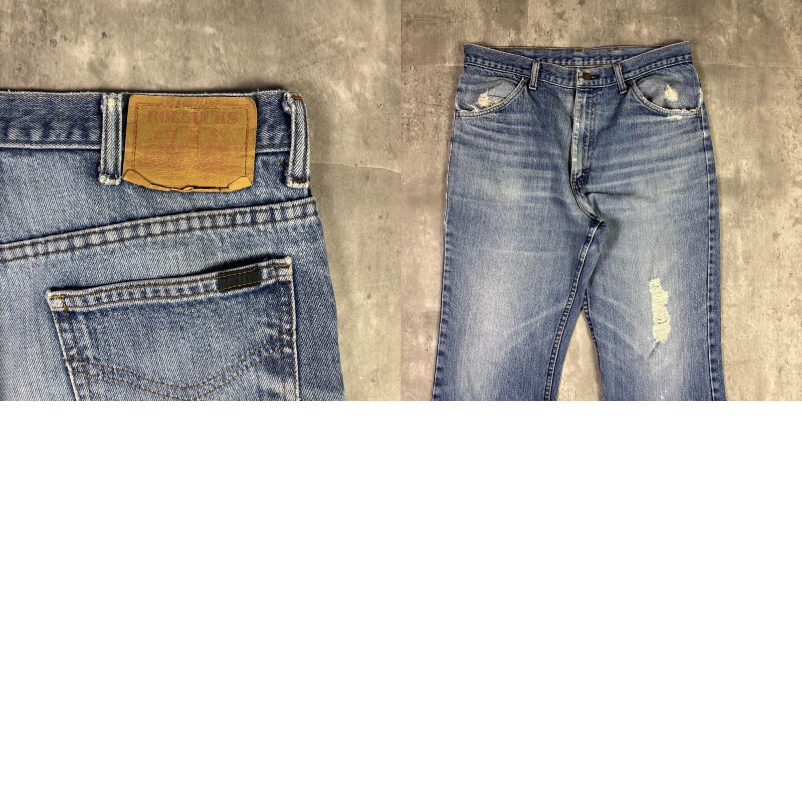 Denime VINTAGE Bodbucks Distressed Blue Denim Jeans Mens Size 32x30 Jeans Regular Blue 90s Mens Size US 32 / EU 48 - 8 Thumbnail