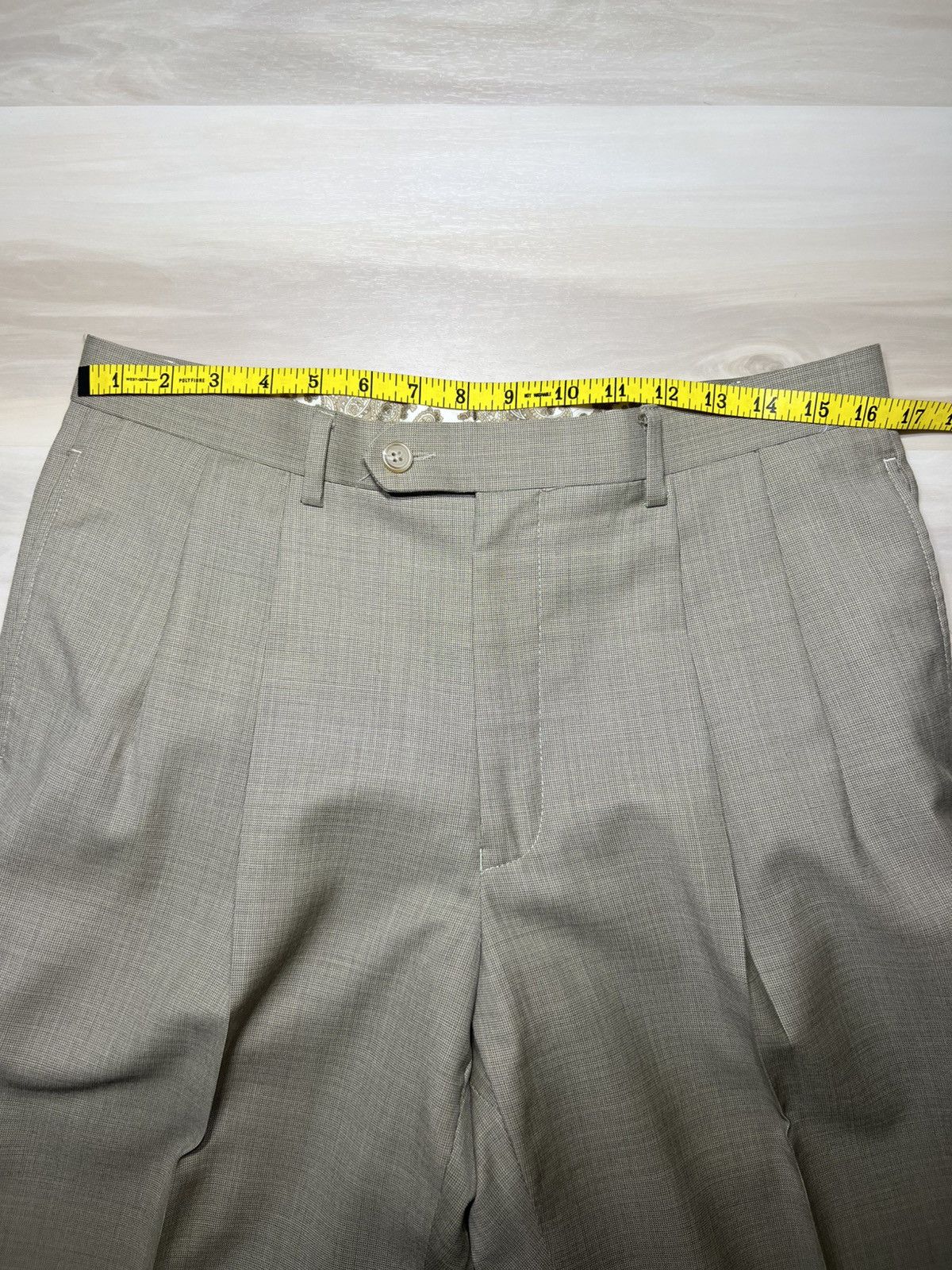 Lauren Ralph Lauren Lauren Ralph Lauren Brown Wool Dress Pants Mens 33x30 Beige Size US 33 - 9 Thumbnail