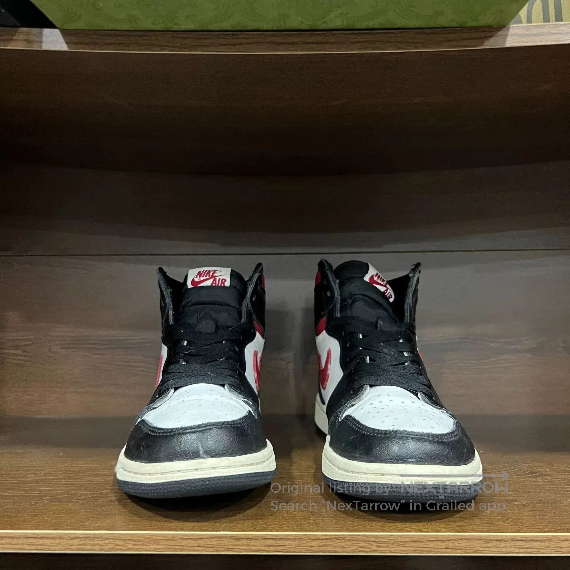 Jordan Brand Air Jordan 1 OG Black Red Swoosh. Size US 7.5 / EU 40-41 - 2 Thumbnail