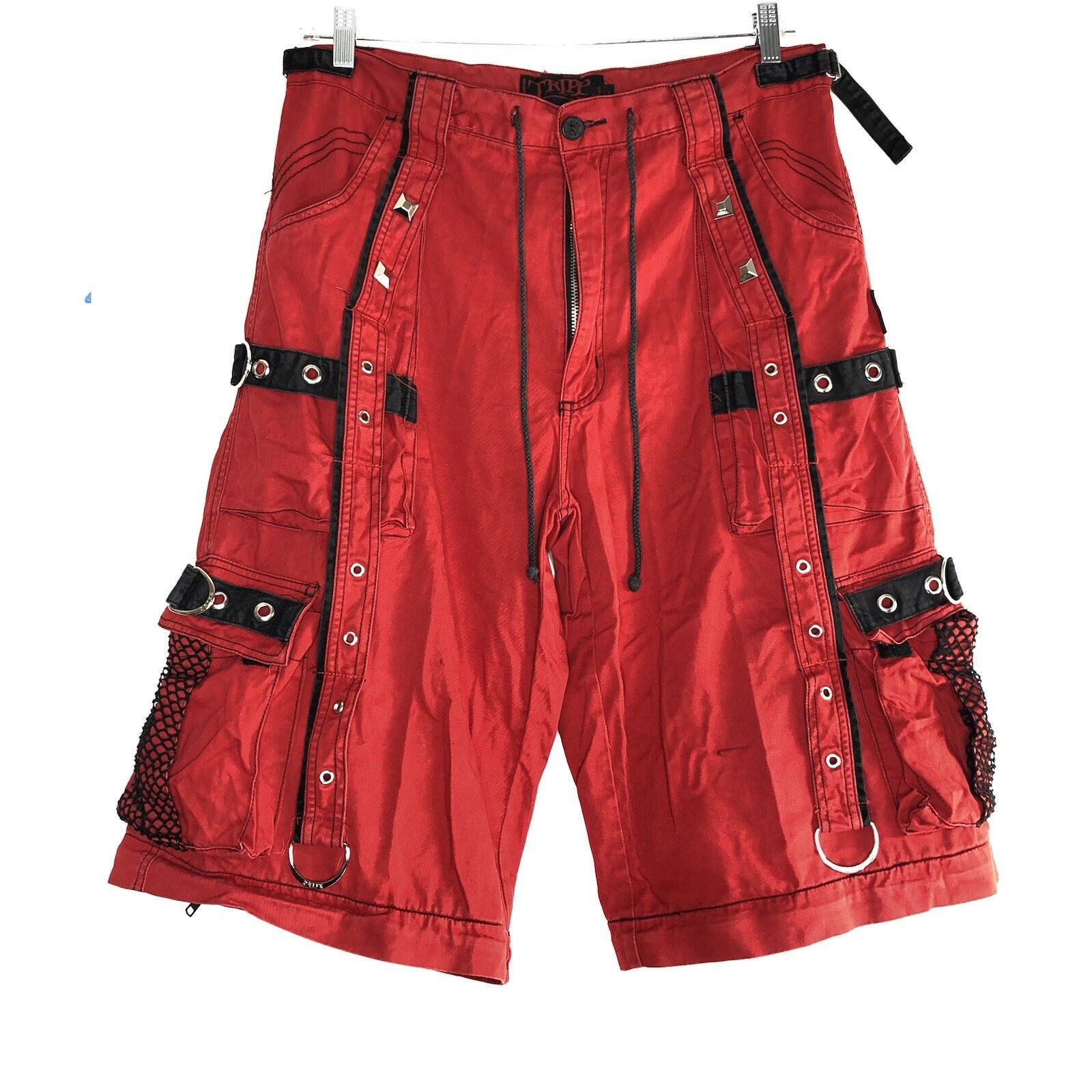 Tripp NYC Tripp NYC Y2K Baggy Bondage Red Pants L Convertible Grunge Size US 36 / EU 52 - 10 Thumbnail