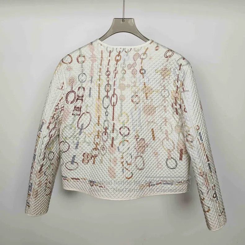 Hermes Hermes chain print single-breasted jacket Size S / US 4 / IT 40 - 2 Thumbnail
