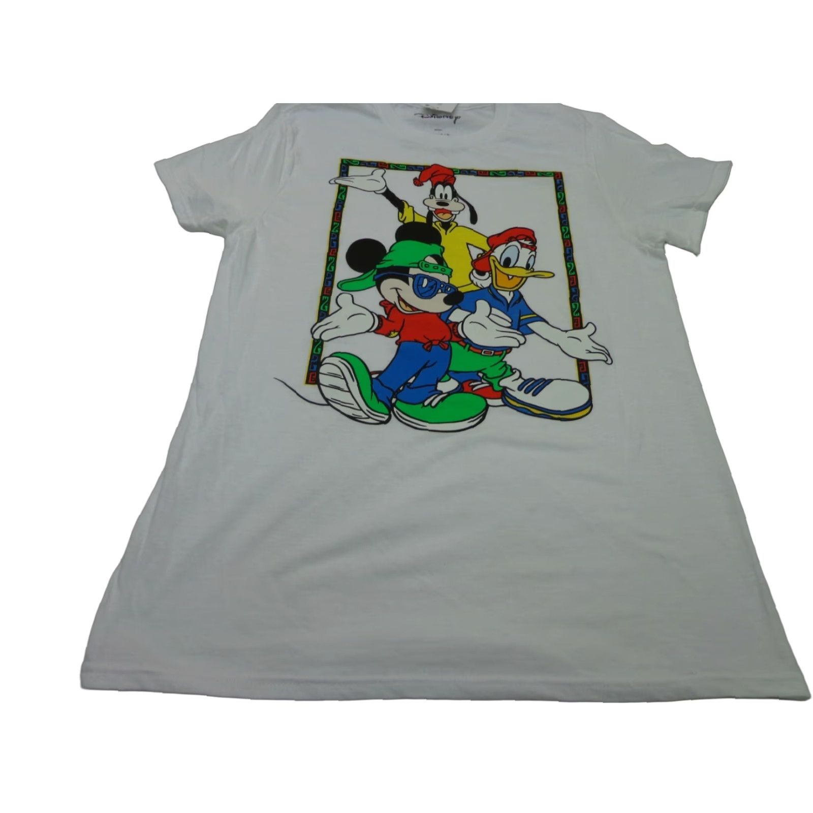 Disney Mickey Mouse Disney T-Shirt White Crew Neck Short Sleeve Size S Men Cotton Rock Graphic Solid Worldwide Disney Size US S / EU 44-46 / 1 - 1 Thumbnail