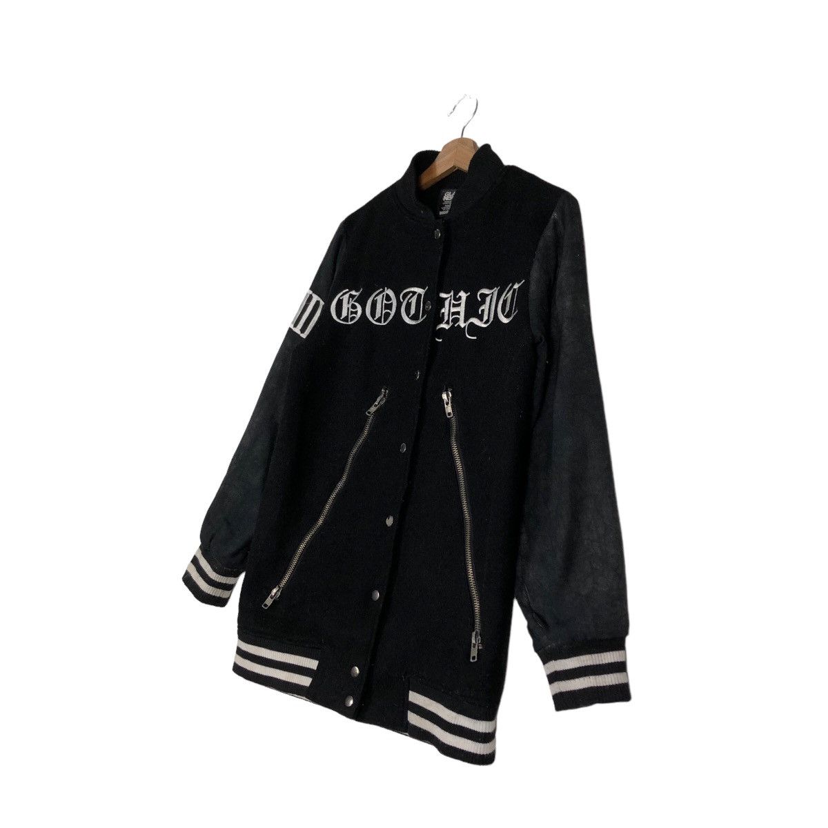 Japanese Brand 🔥Vtg Varsity Jacket Bomber Glad News Skeleton Big Logo Size US M / EU 48-50 / 2 - 3 Thumbnail