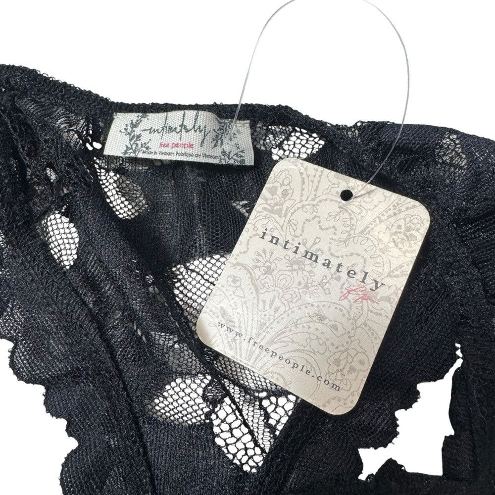 Free People NWT New $98 Free People Dream Of Me Black Bodysuit Size XS Size XS / US 0-2 / IT 36-38 - 9 Thumbnail