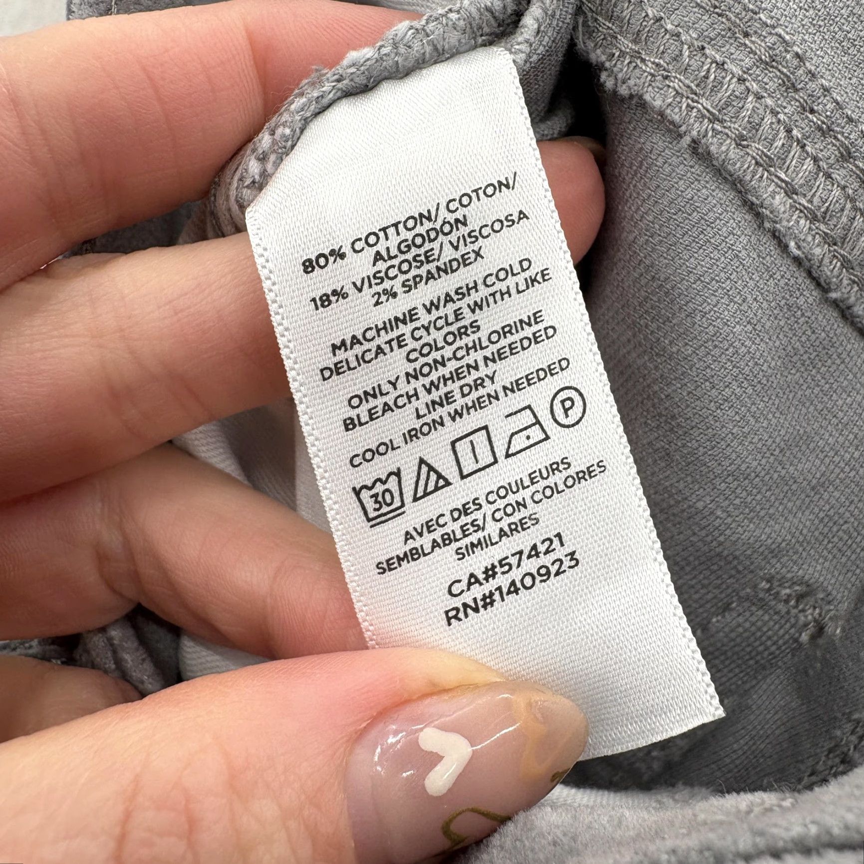 Loft LOFT The Skinny High Rise Jeans Womens 4 Gray Stretch Velvet Regular Fit Soft Size 27" / US 4 / IT 40 - 6 Thumbnail