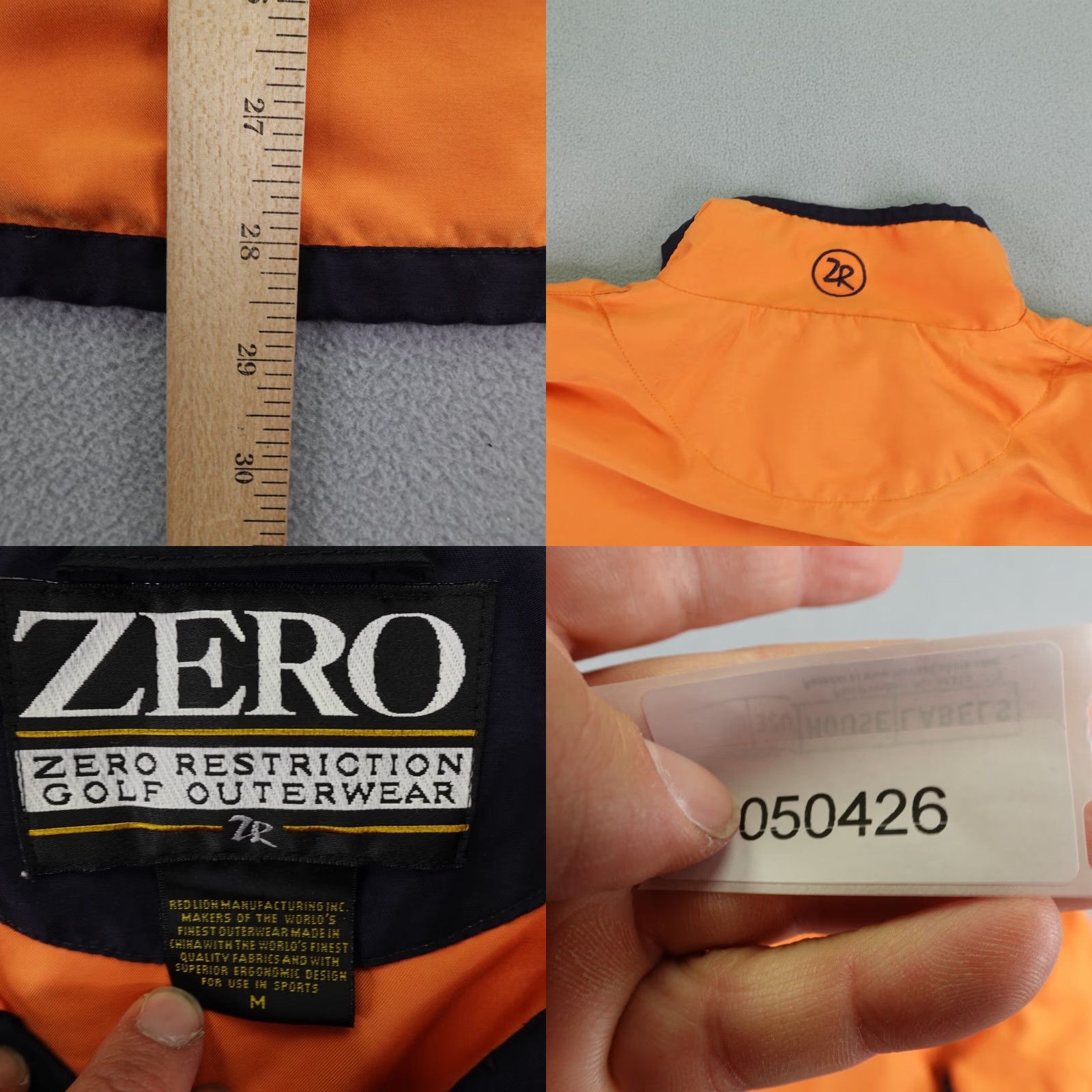 Vintage VINTAGE Zero Restriction Jacket Mens Medium Orange Golf Windbreaker 1/4 Zip Pullover Size US M / EU 48-50 / 2 - 8 Thumbnail