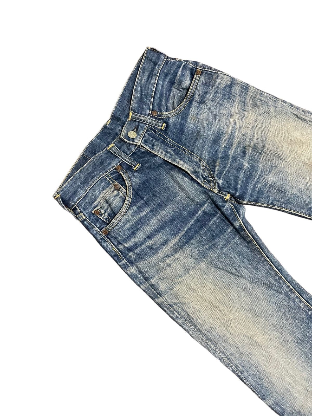 Vintage 60s Bell bottom Flared Bootcut Bigstone V Stitch VTG Jeans Size US 27 - 8 Thumbnail