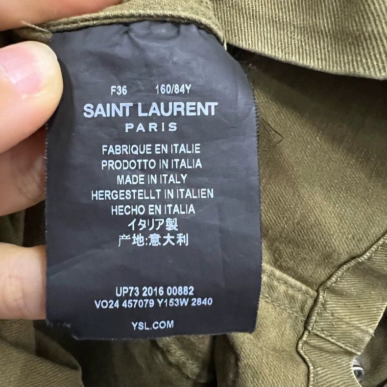 Yves Saint Laurent Saint LaurentArmy Green Jacket 2503-Nextarrow Size XS / US 0-2 / IT 36-38 - 4 Thumbnail
