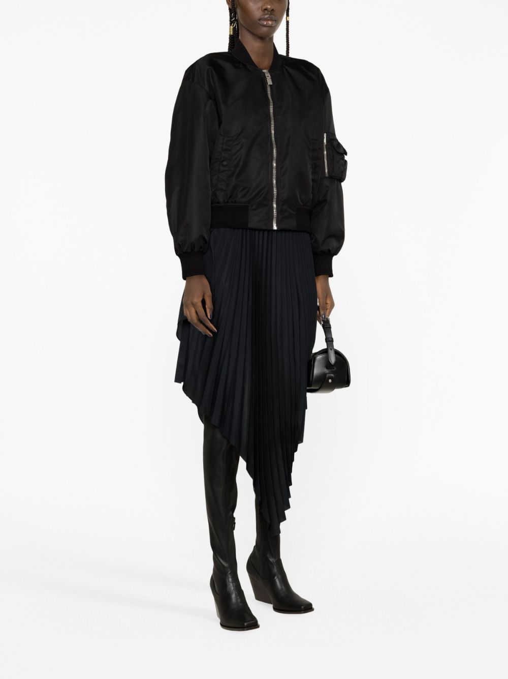 Givenchy o1srvl11e1224 Multi Pocket Zipped Bomber Jacket in Black Size L / US 10 / IT 46 - 2 Thumbnail