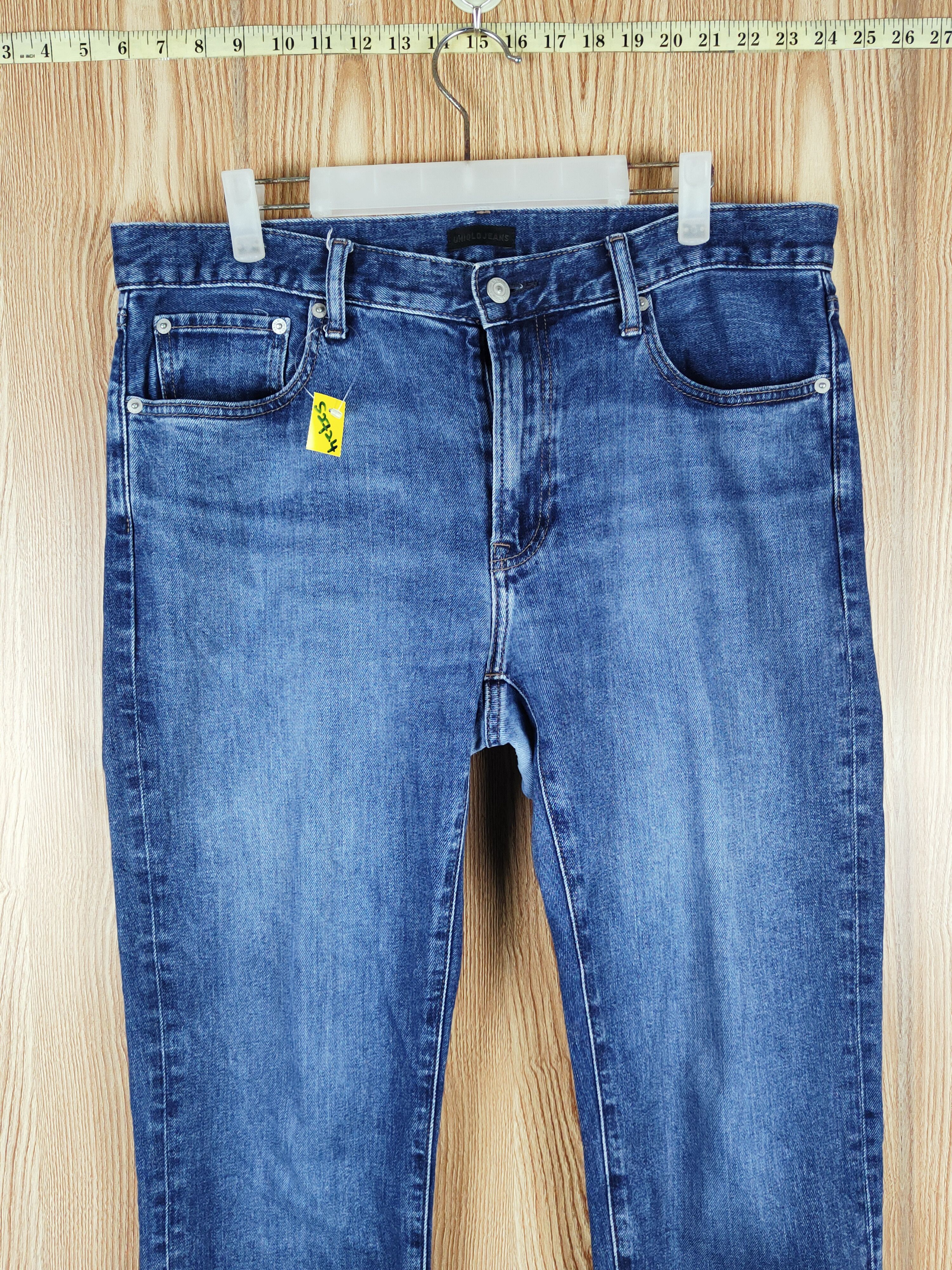 Japanese Brand Uniqlo Blue Distressed Ripped Jeans #S2724 Size US 35 - 2 Thumbnail