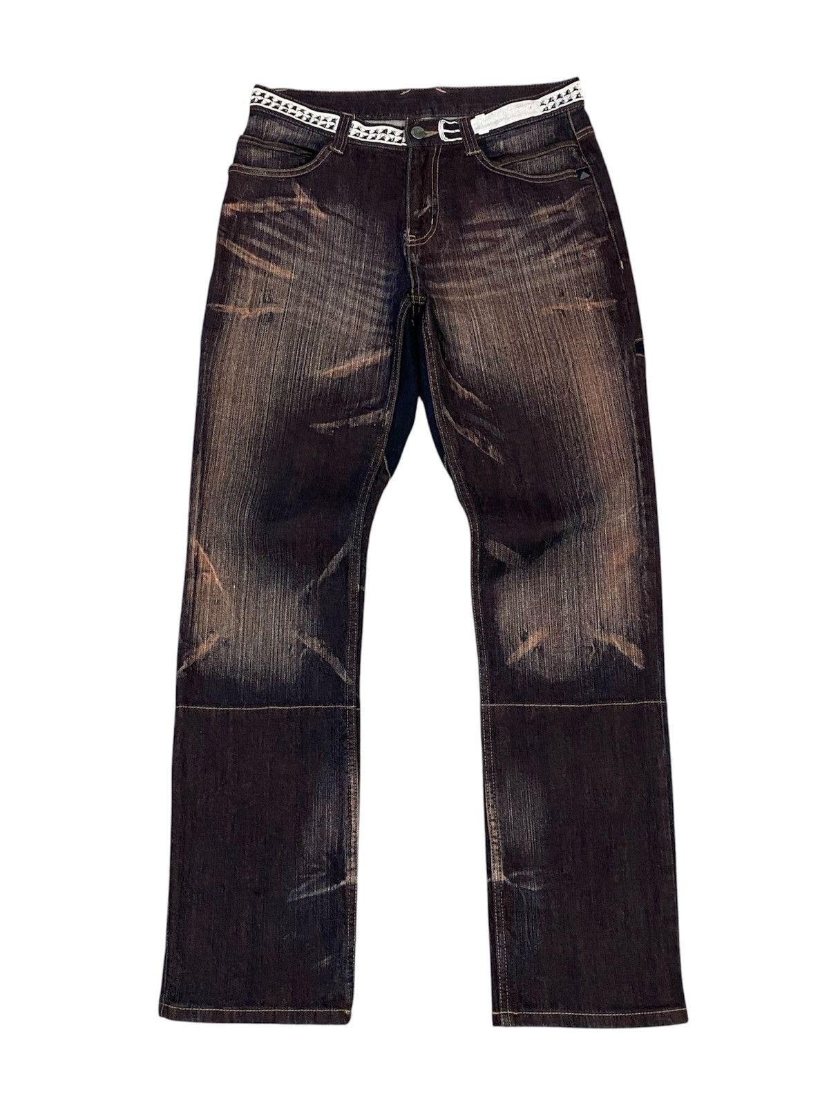 PPFM PPFM Star Mud-Wash Stretch Denim Pants Size US 30 / EU 46 - 2 Thumbnail