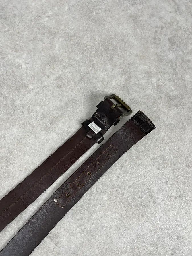 Dolce & Gabbana 2000s Dolce & Gabbana Brown & White Fur Leather Belt Size ONE SIZE - 4 Thumbnail