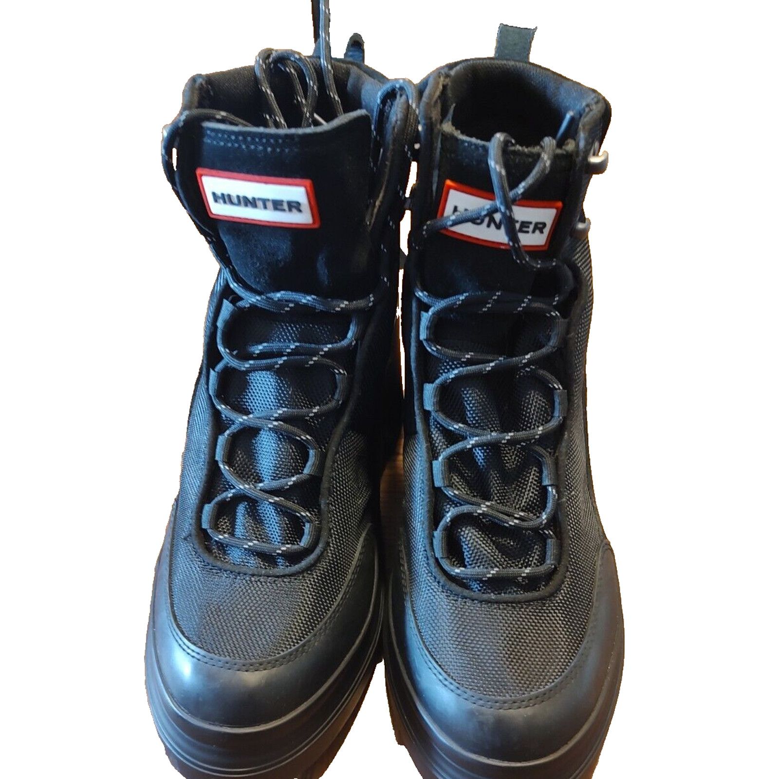 Hunter HUNTER Discoverer Mid Lace-Up Heel Boots BLACK Size 10 Size US 10 / IT 40 - 2 Thumbnail