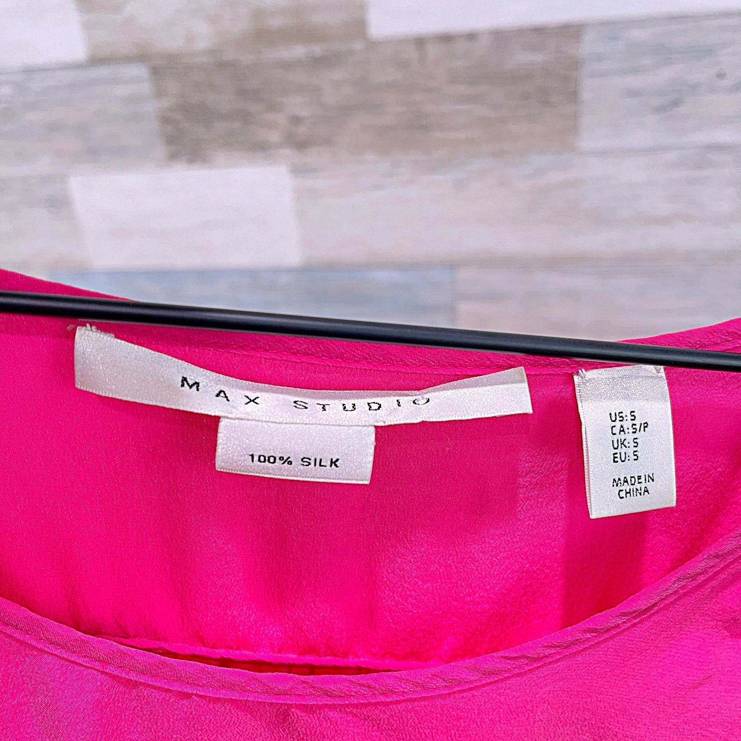 Other Max Studio 100% Silk Smock Shoulder Blouse Pink 3/4 Sleeve S Size S / US 4 / IT 40 - 4 Thumbnail