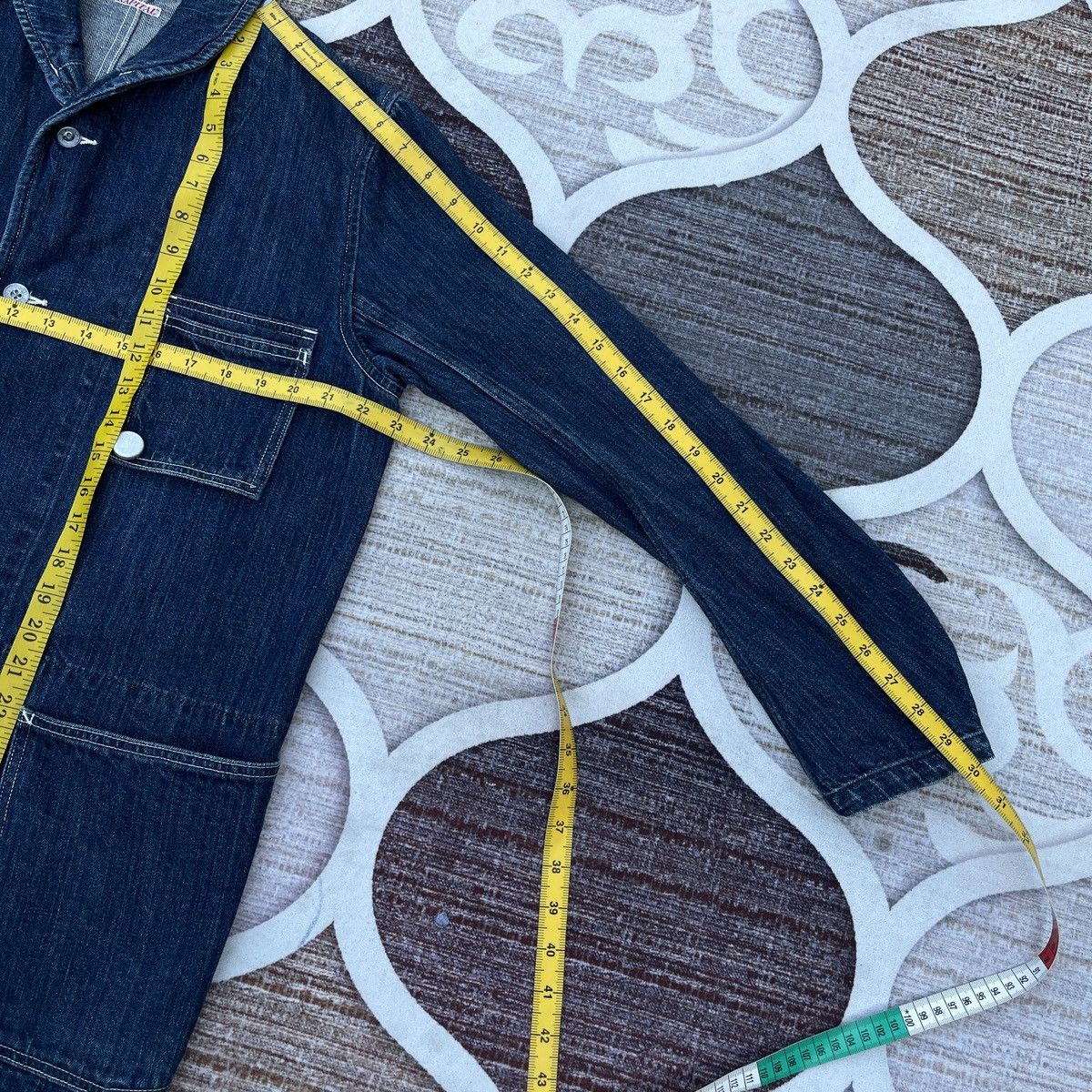 Kapital Kapital Indigo USN Shawl Collar Chore Denim Jacket Size US M / EU 48-50 / 2 - 9 Thumbnail