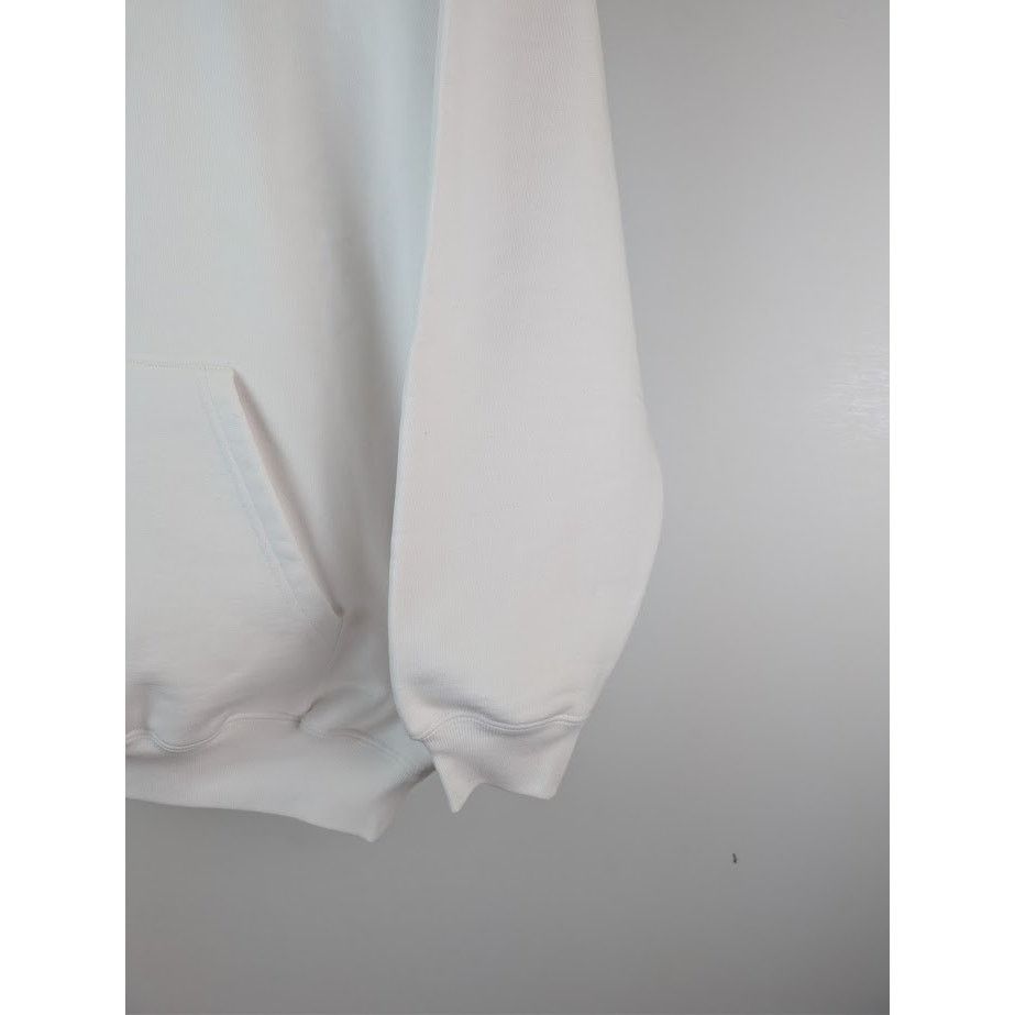 Balenciaga o1rshd1 Political C Molleton Bouclette Hoodie in White/Black Size US XS / EU 42 / 0 - 6 Thumbnail