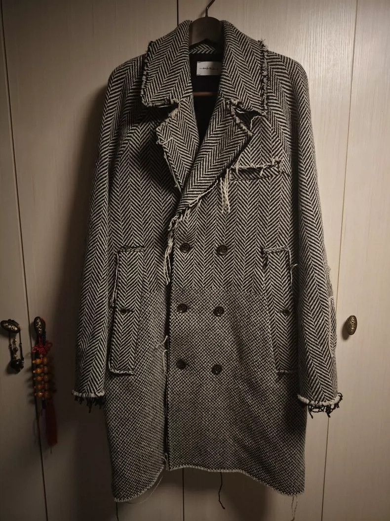 Song For The Mute Song For The Mute Herringbone Double-breasted Coat Size US S / EU 44-46 / 1 - 1 Thumbnail