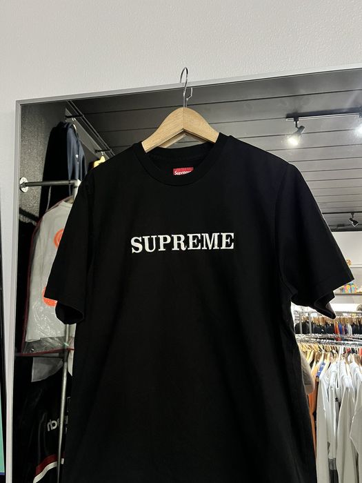 Supreme floral store logo tee black