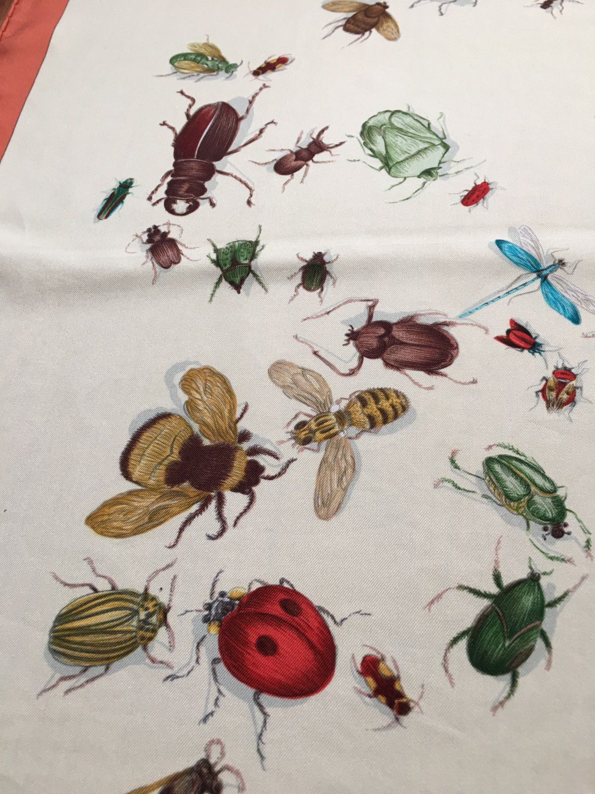 Hermes LES INSECTES HERMES by Hugo Grygkar Vintage Silk Scarf Size ONE SIZE - 10 Thumbnail