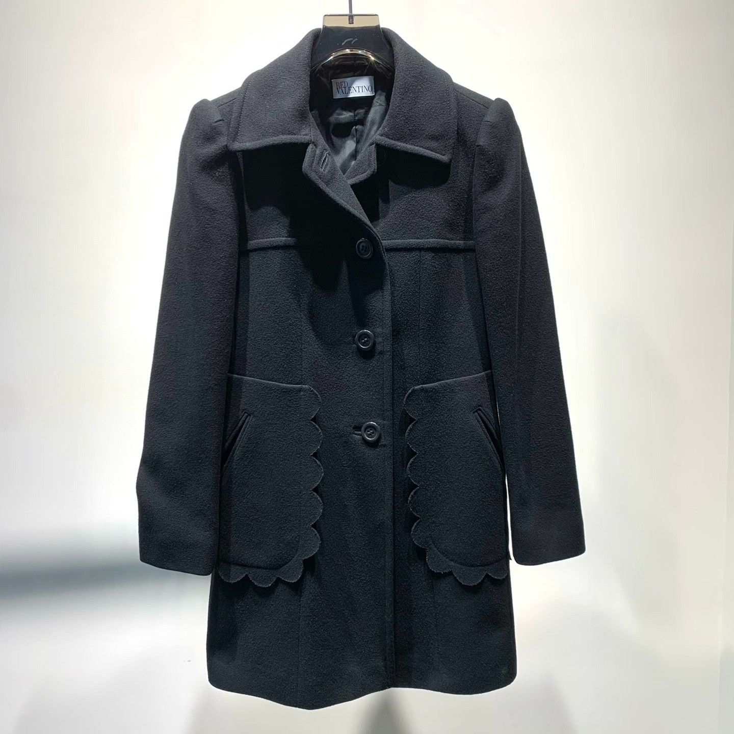 Valentino Valentino Heavy Black Wool Coat Size US M / EU 48-50 / 2 - 1 Thumbnail
