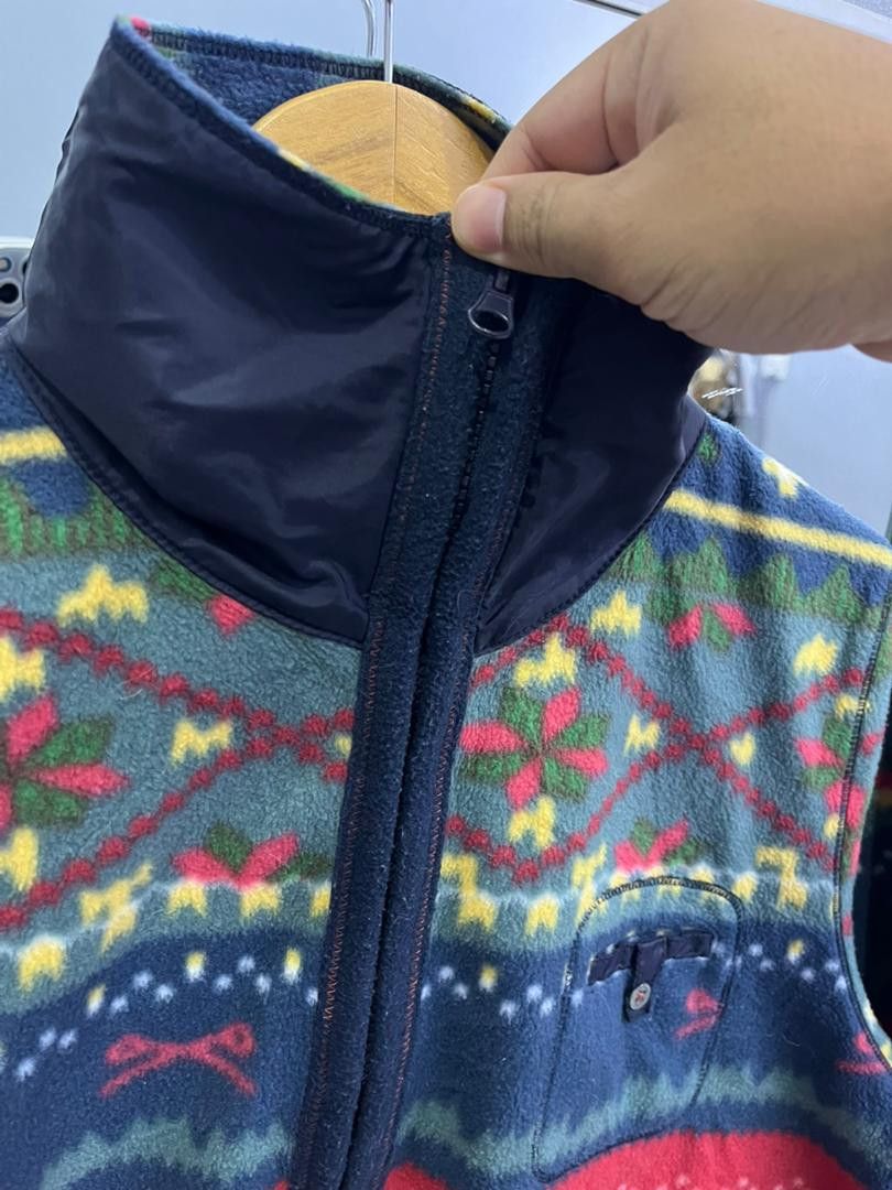 Japanese Brand Japanese Vintage Patterned Fleece Zip Up Jacket Size US S / EU 44-46 / 1 - 6 Thumbnail
