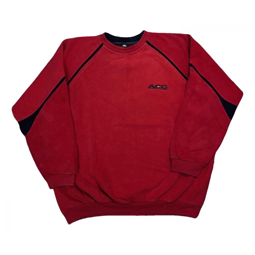 image of Nike Acg Crewneck Sweatshirt Vintage in Red, Men's (Size 2XL)