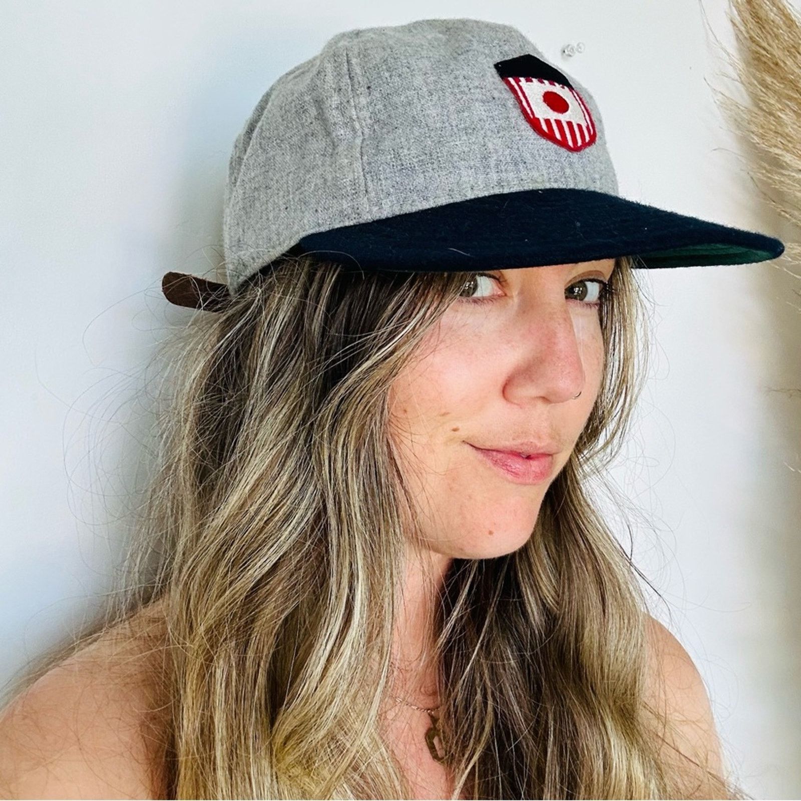 Ebbets Field Flannels EBBETS FIELD Grey Flannel Brown Leather Baseball Hat Cap Men Size ONE SIZE - 7 Thumbnail