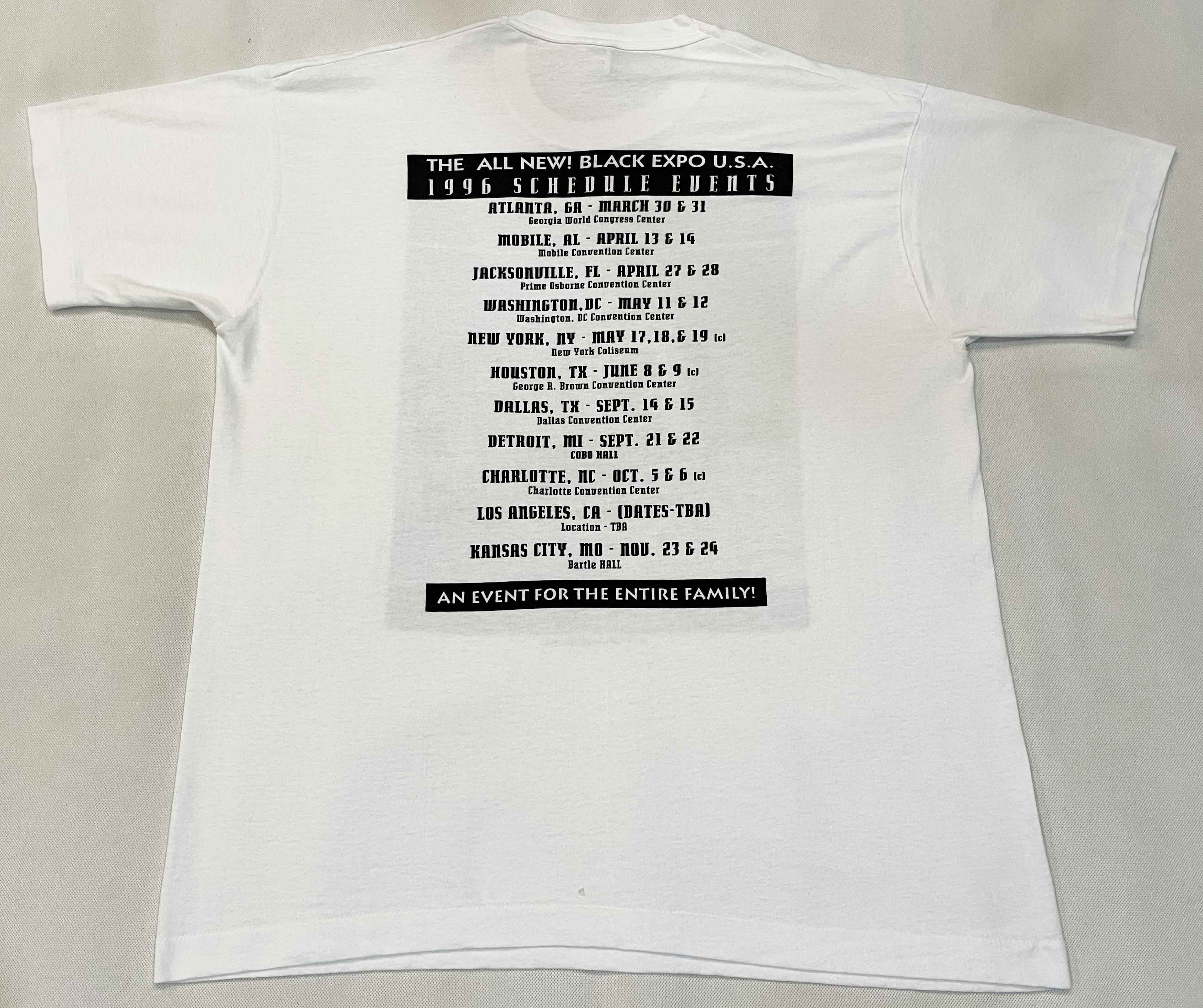 Fruit Of The Loom × Vintage Vintage Fruit of the Loom 1996 Black Expo BEU T-Shirt Size US XL / EU 56 / 4 - 4 Thumbnail