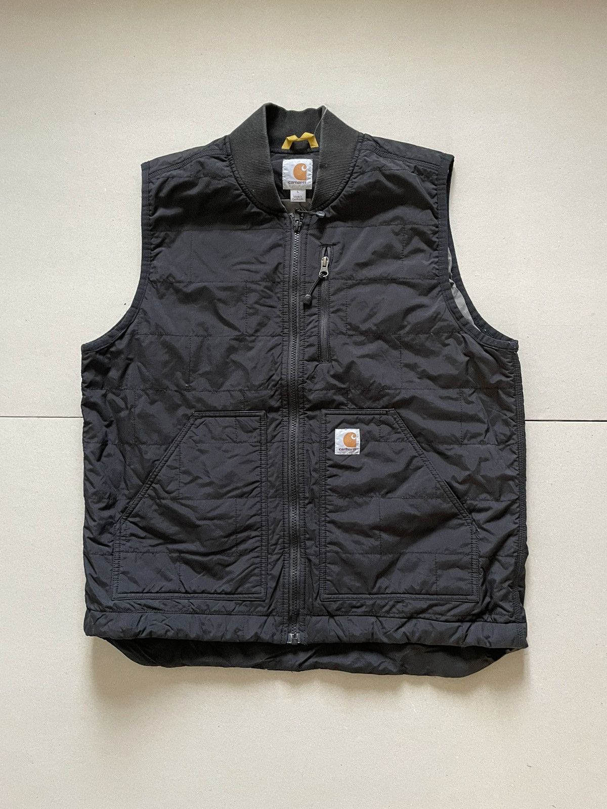 image of Carhartt Vest Workwear Thinsulate Factory in Black, Men's (Size Large)