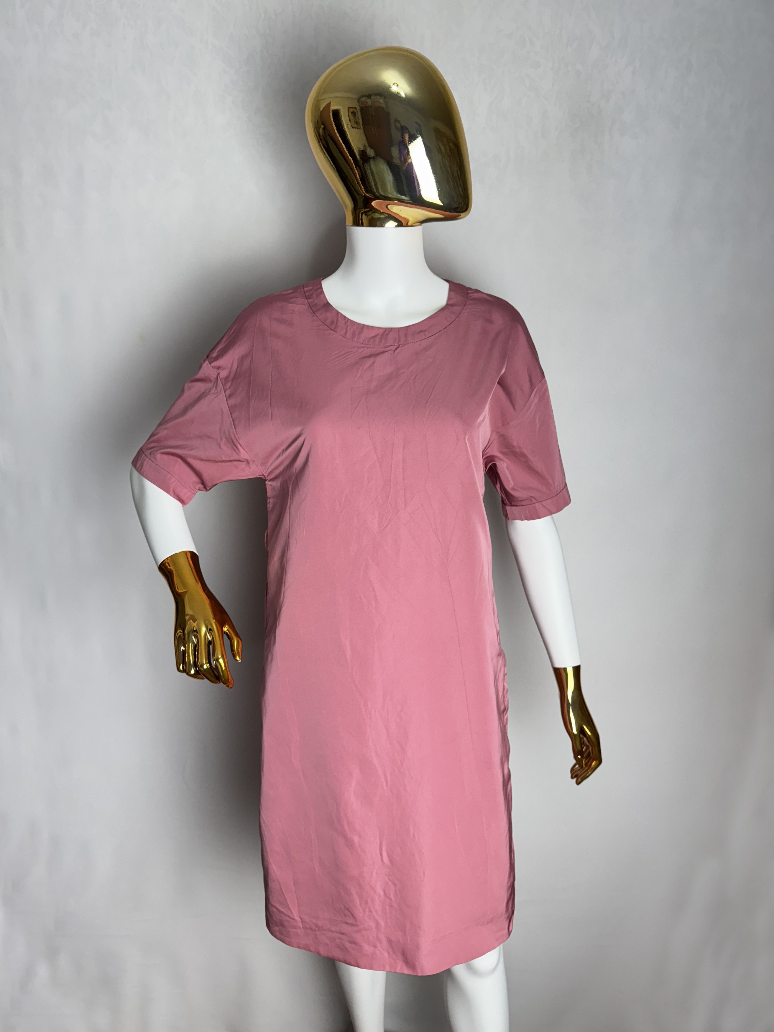Max Mara × Weekend Max Mara 'S MAX MARA women’s pink short sleeve dress Size L / US 10 / IT 46 - 3 Thumbnail