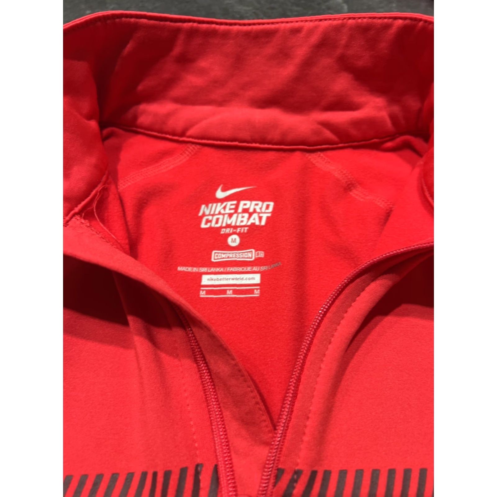 Nike Nike Livestrong Pro Combat 1/4 Zip Top Pink Red Womens M Activewear Compression Long Sleeve Size M / US 6-8 / IT 42-44 - 4 Thumbnail