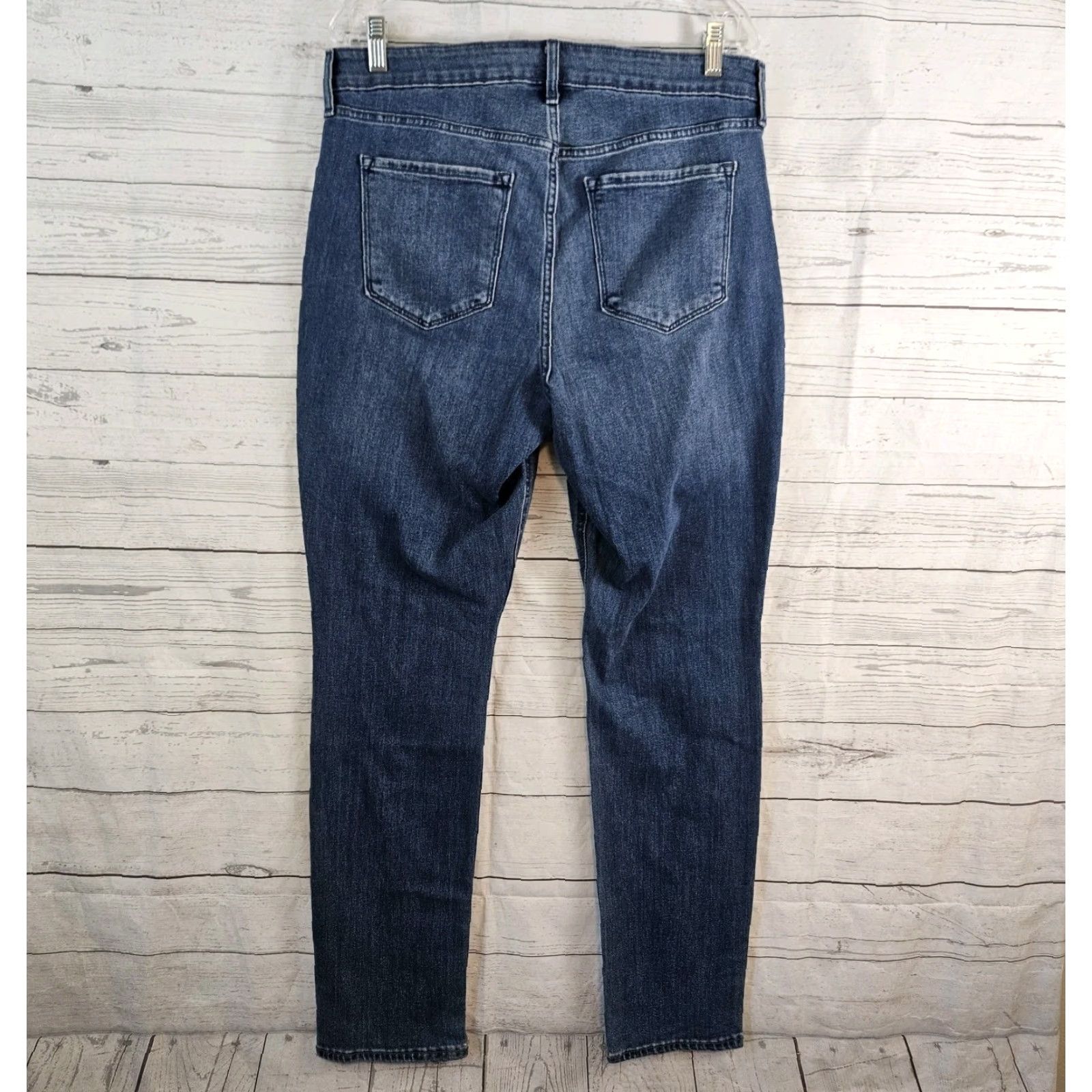Old Navy Old Navy Womens High Rise Wow Straight Jeans Sz 14 Long Blue Size 36" / US 14 / IT 50 - 3 Thumbnail