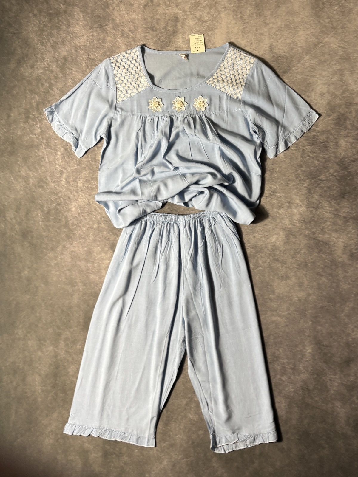 Vintage VIntage Pyjama Set Matching Two Piece Culotte Shorts Silk Size 26" / US 2 / IT 38 - 14 Thumbnail