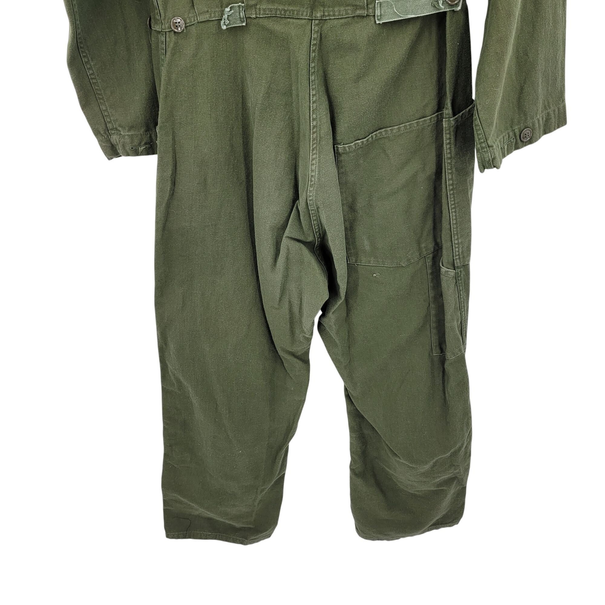 Vintage Vintage US Army OG-107 Cotton Sateen Coveralls M Army Green Size US 36 / EU 52 - 15 Thumbnail