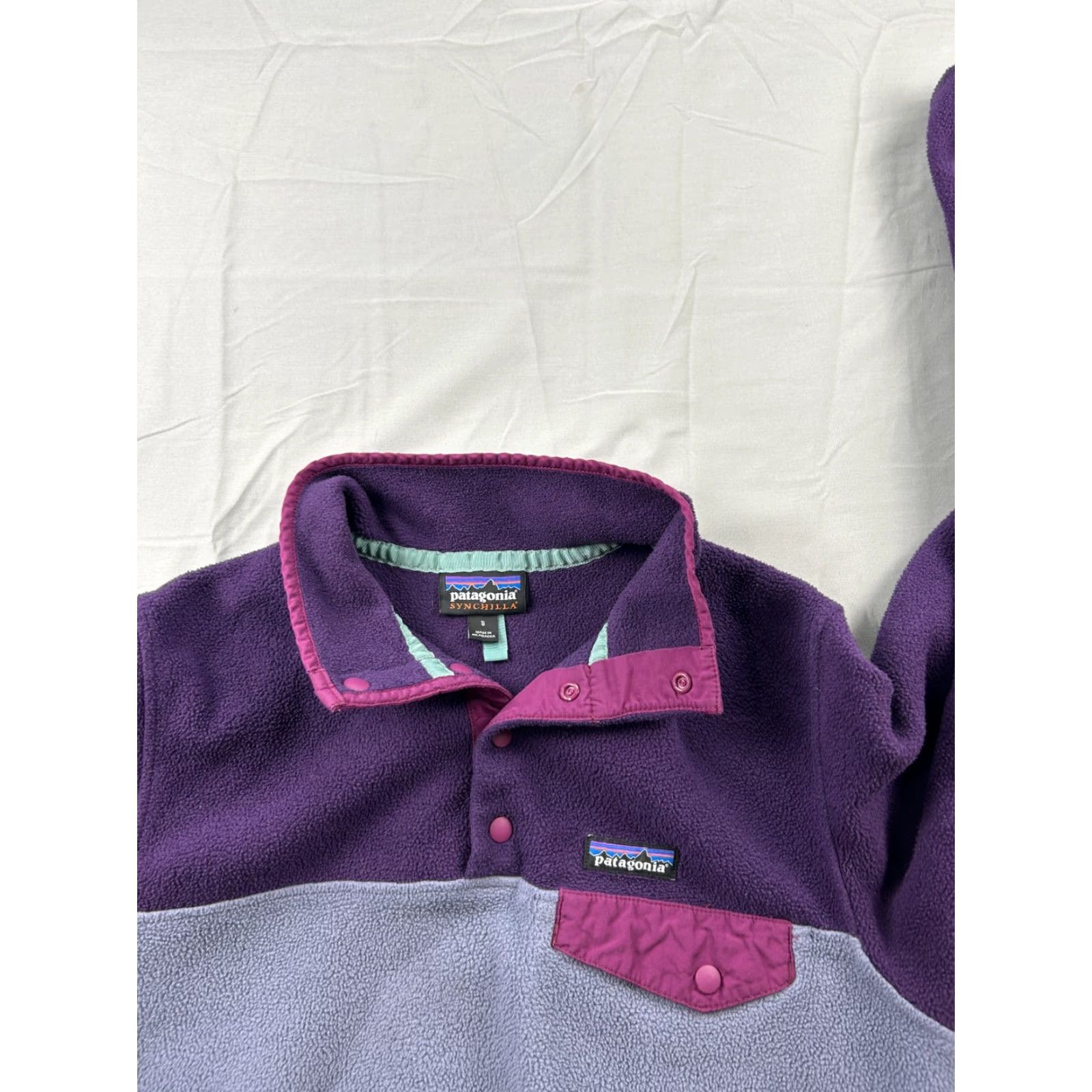 Patagonia Patagonia Sweater Pullover Fleece Womens S Purple Regular Snap T Synchilla Pullover Winter Fall Size S / US 4 / IT 40 - 3 Thumbnail