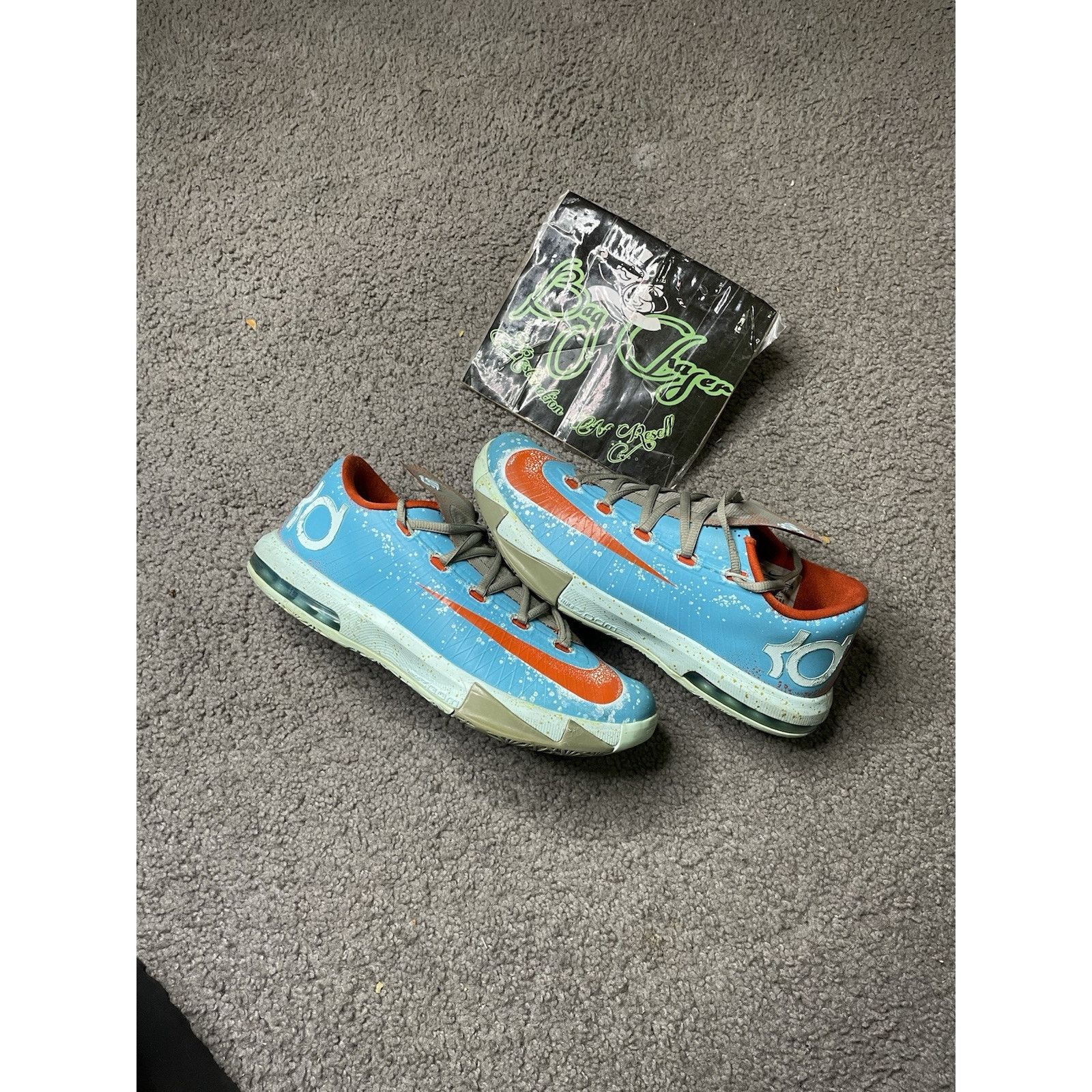Nike Size 9- Nike KD 6 Maryland Blue Crab 2013 Teal 599424 40 Size US 8 / EU 41 - 2 Thumbnail