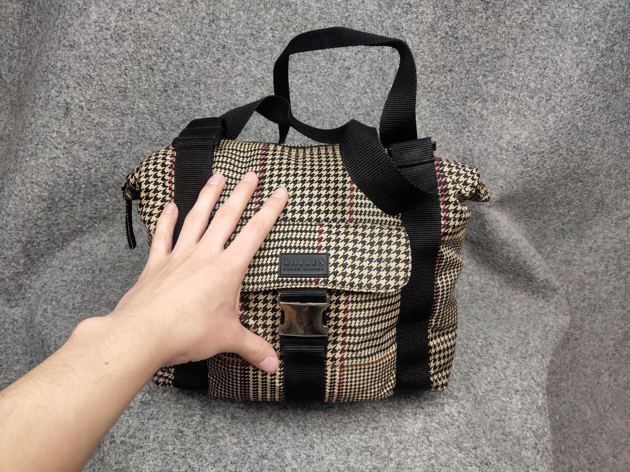 Ralph Lauren Vintage Lauren Ralph Lauren Houndstooth Tote Shoulder Bag Size ONE SIZE - 5 Thumbnail