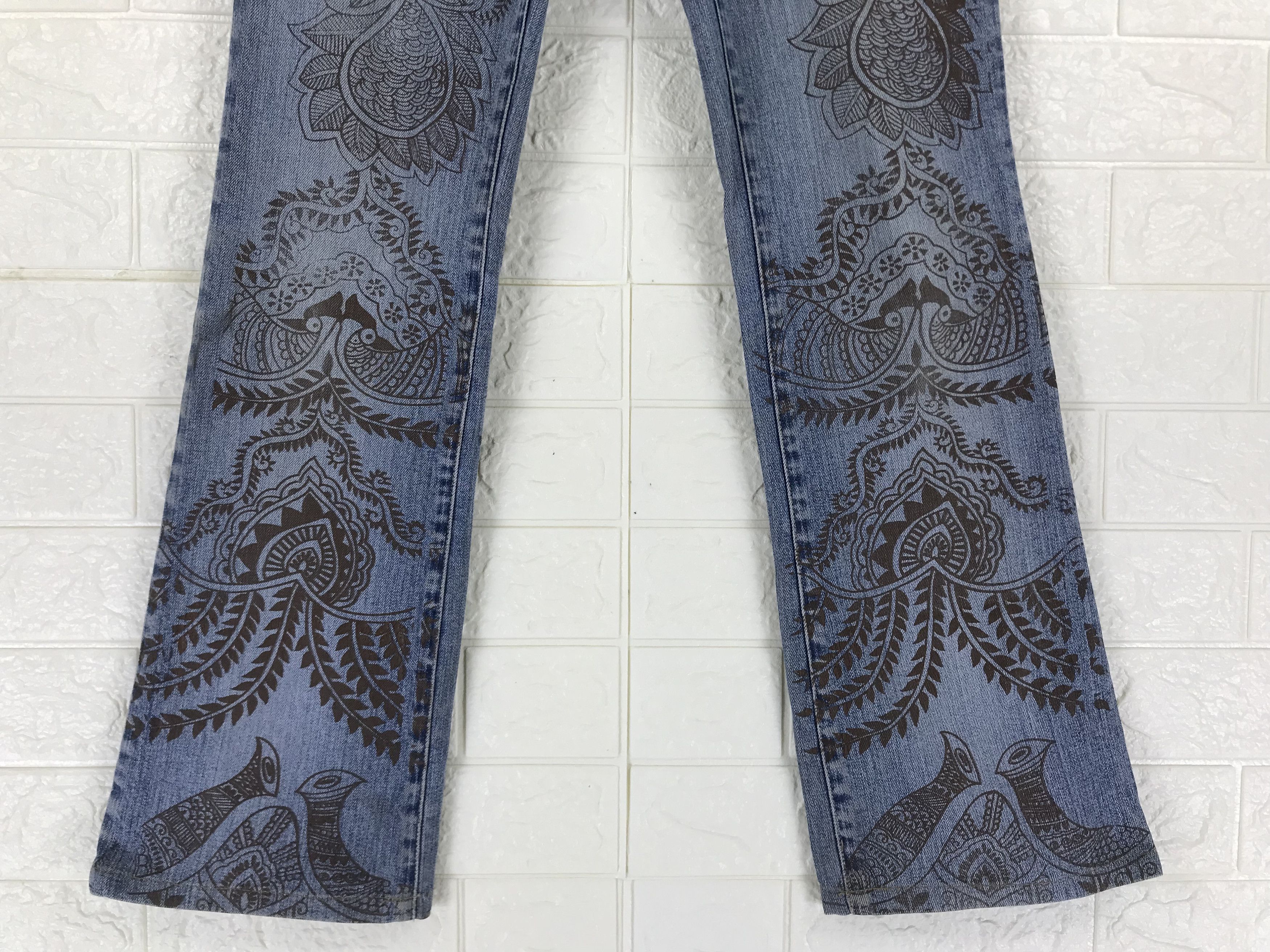 Parasuco Vintage Parasuco Art Pattern Flare Jeans Size 23" - 4 Thumbnail