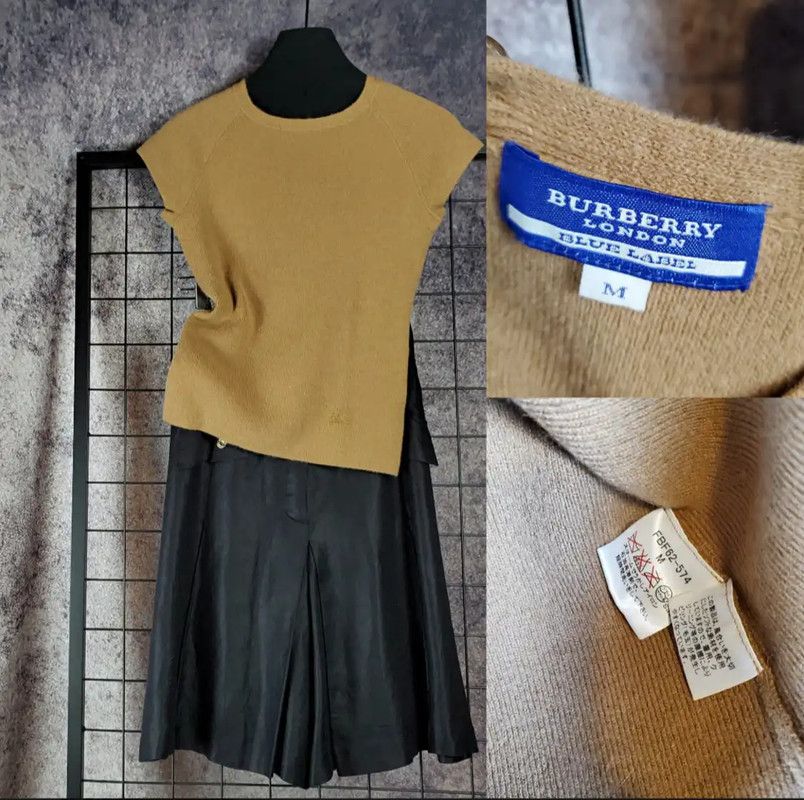 Burberry Burberry Camel Wool Knit Short Sleeve Top Size M / US 6-8 / IT 42-44 - 1 Thumbnail