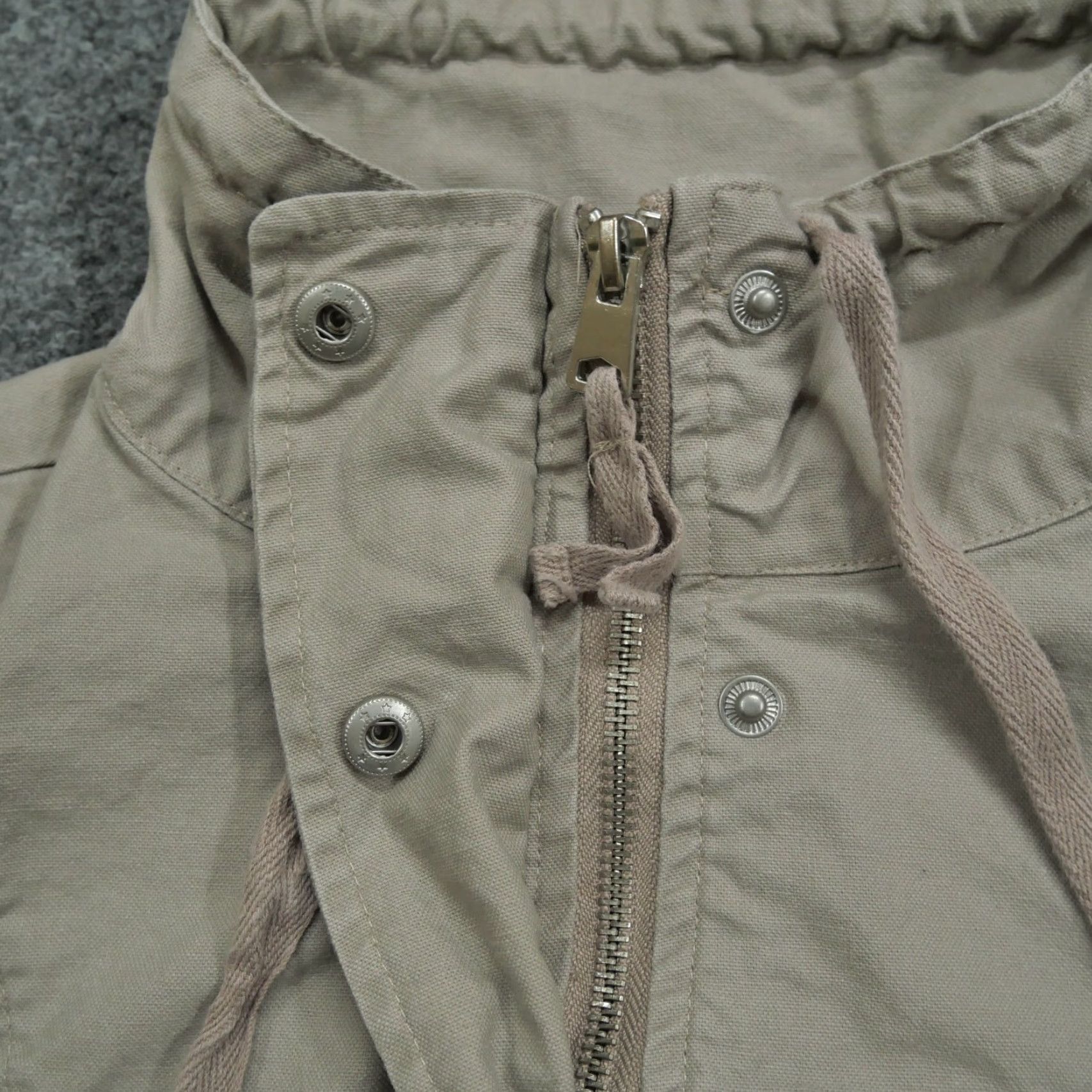 Vintage BKE Buckle Jacket Womens Small Tan Canvas Cinch Collar Waist Full Zip Size S / US 4 / IT 40 - 5 Thumbnail