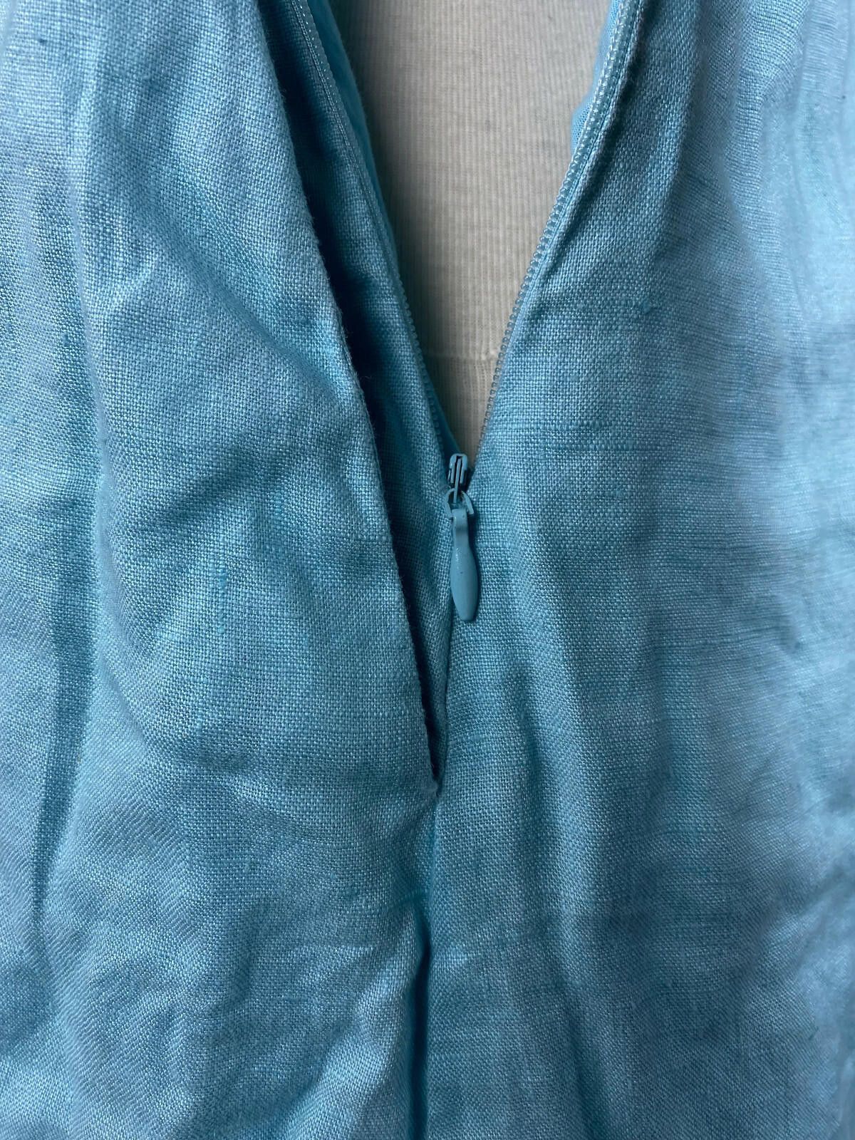 Melvin & Hamilton Ladies Malvin I Love Linen Blue Tank Long Dress Size 42 Size M / US 6-8 / IT 42-44 - 7 Thumbnail