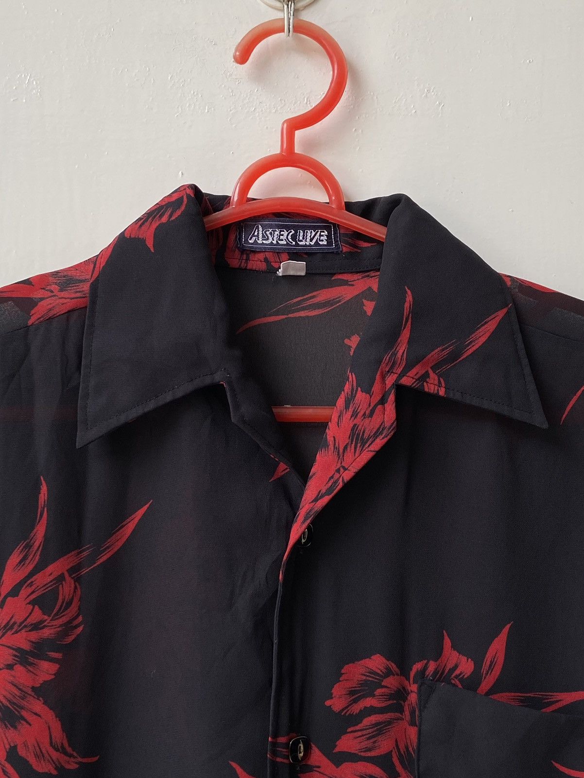 Designer × Japanese Brand ASTEC LIVE Black Flower Motive Shirt Size US S / EU 44-46 / 1 - 4 Thumbnail