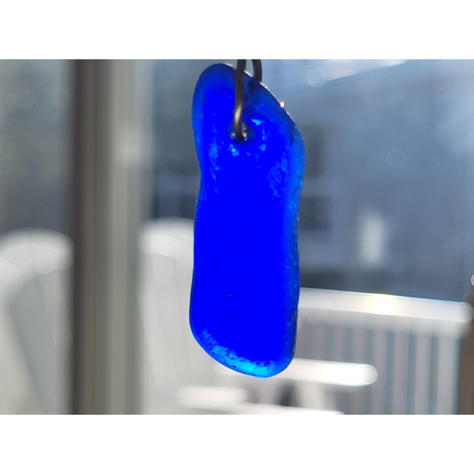 Other Seaglass Blue Necklace Handmade Sterling Sea Glass Beach Size ONE SIZE - 1 Thumbnail