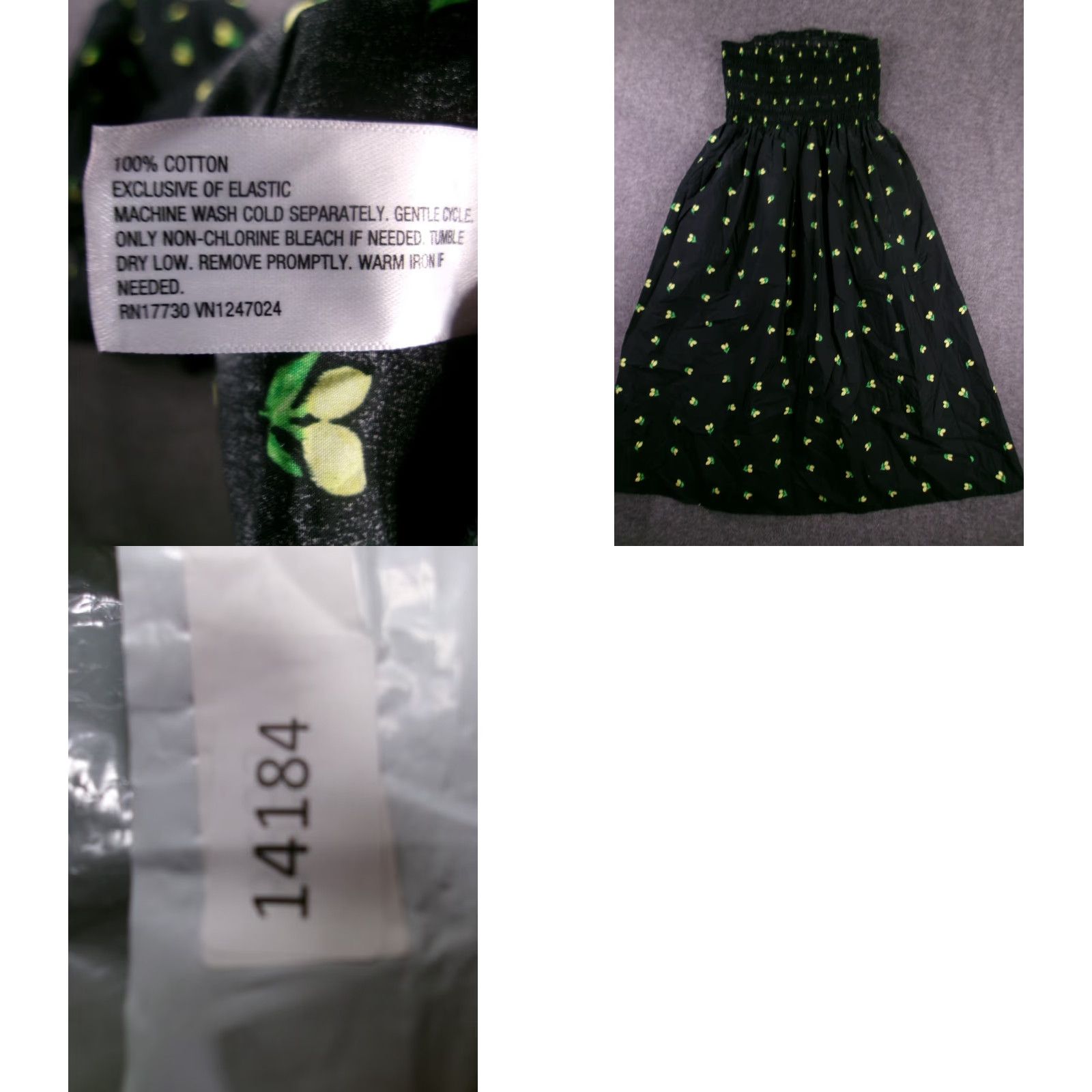 Vintage VINTAGE A New Day Dress Women XS Black Sleeveless Smocked Mini Sundress Casual Beachy 90s Bohemian Tropical Size XS / US 0-2 / IT 36-38 - 8 Thumbnail