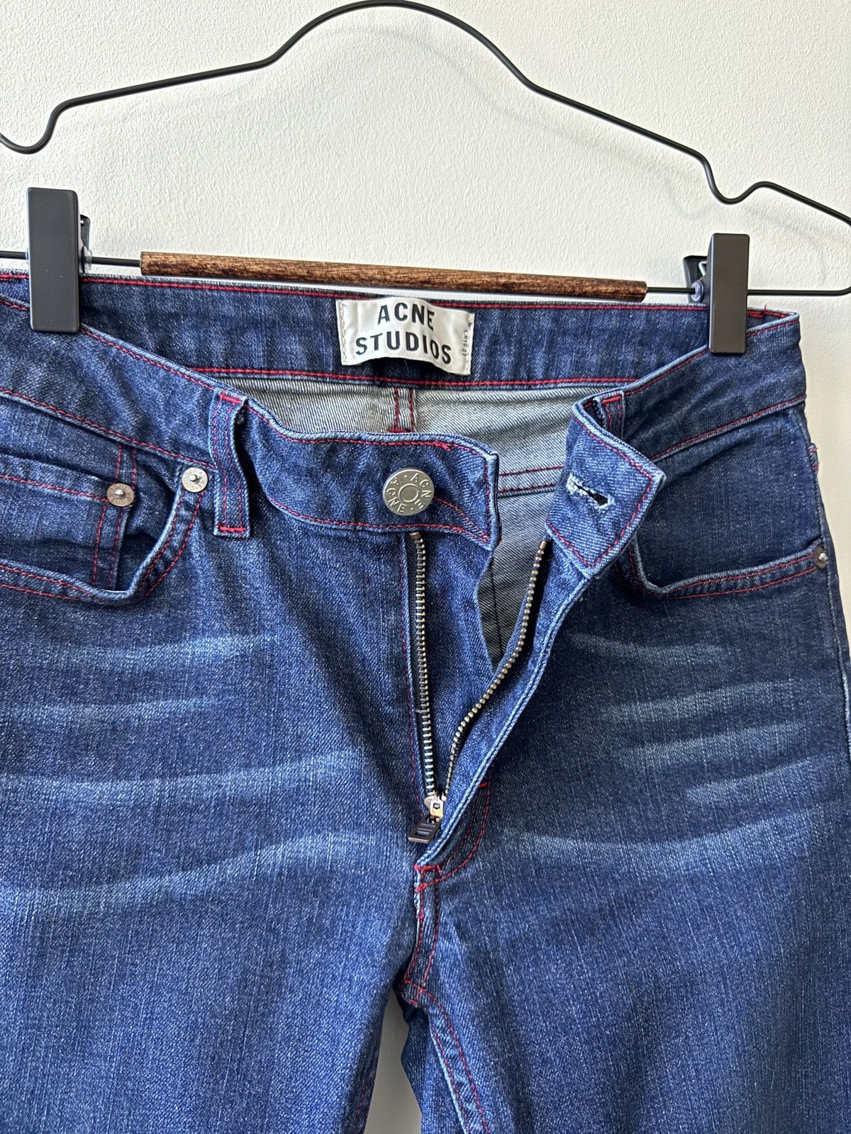 Acne Studios Acne Studios Flex S Red Seam Skinny Jeans Size 27" / US 4 / IT 40 - 7 Thumbnail