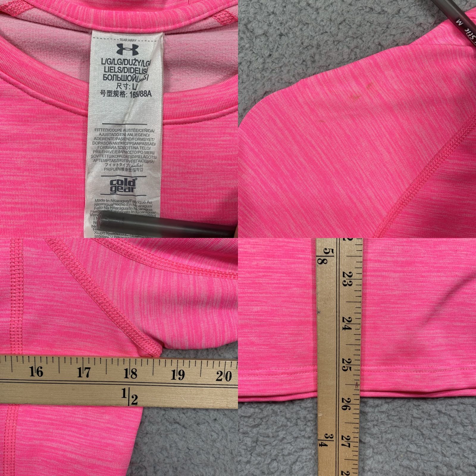 Under Armour Under Armour Women's Athletic Top Heather Pink HeatGear Long Sleeve Crew Neck M Size Size M / US 6-8 / IT 42-44 - 8 Thumbnail