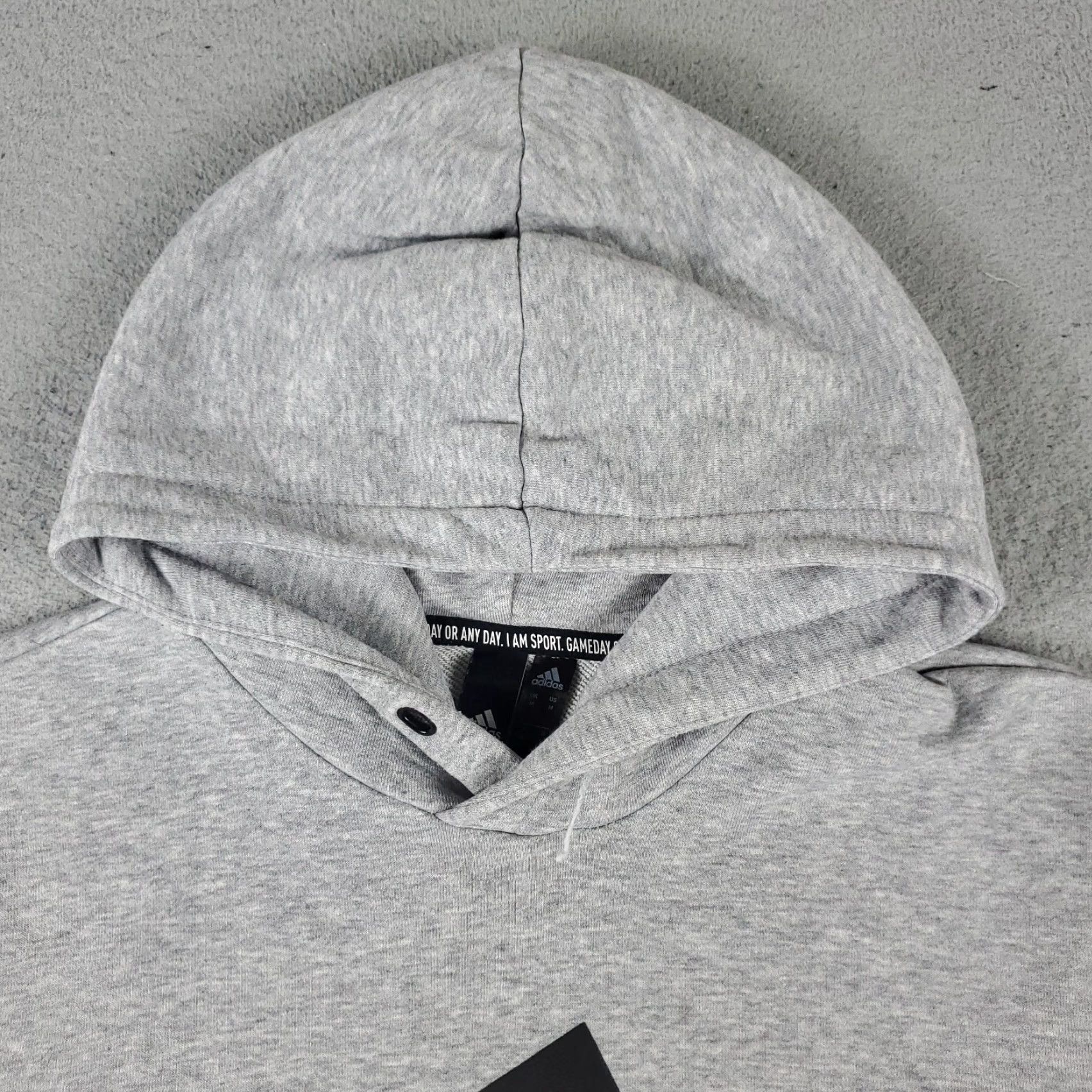 Adidas Adidas Hoodie Mens Medium Gray Casual Pullover Sweatshirt Size US M / EU 48-50 / 2 - 3 Thumbnail